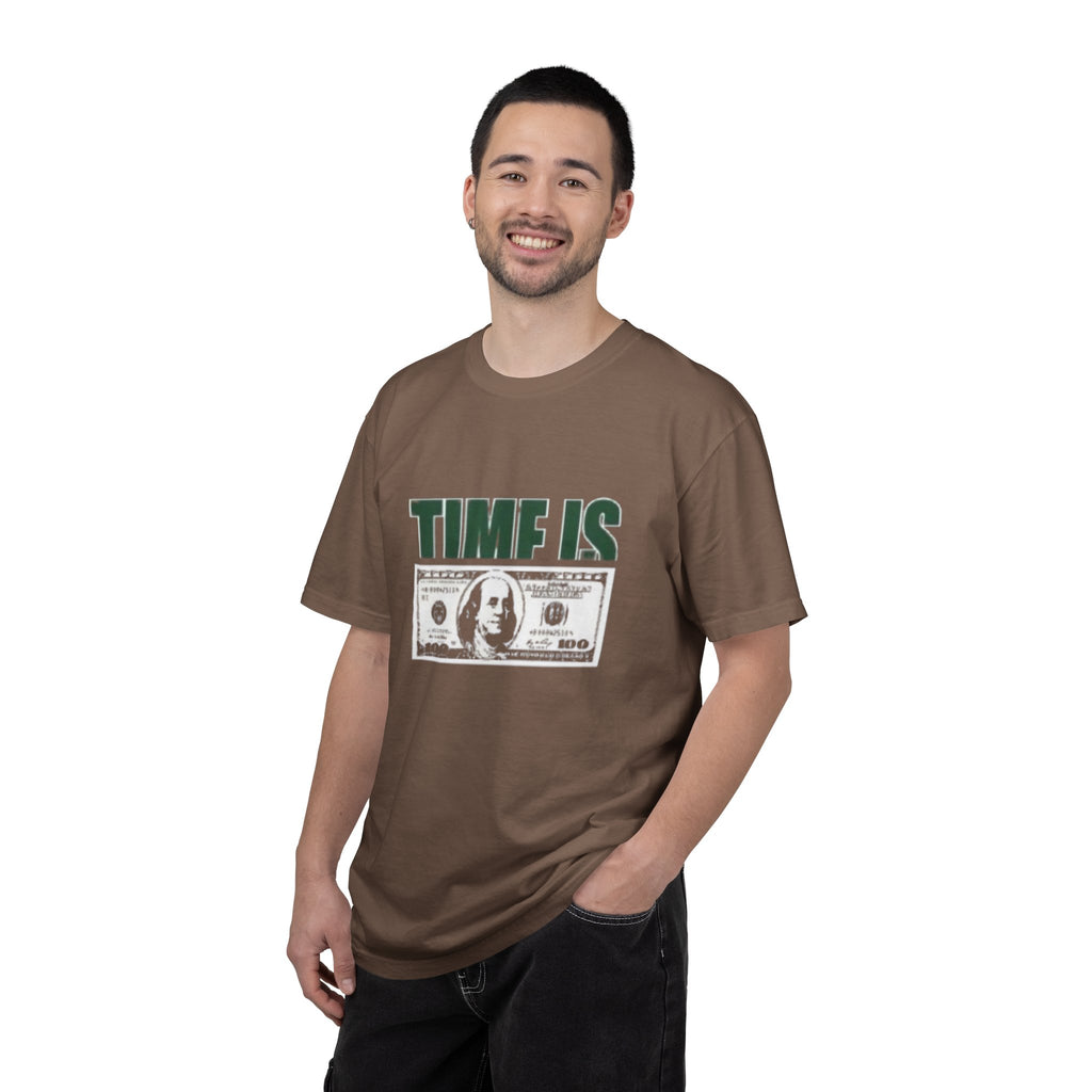 Money Vibe T-Shirt — "TIME IS" Graphic Dollar Bill Tee