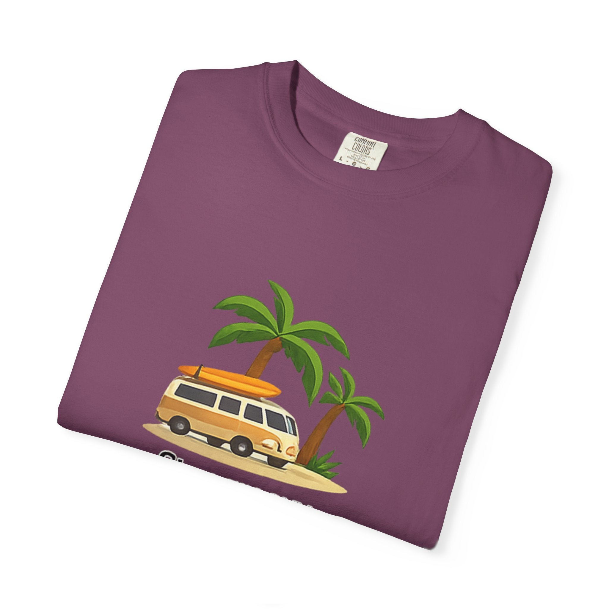 Vintage Surf Van T-Shirt – "Stay Groovy" Retro Beach Tee