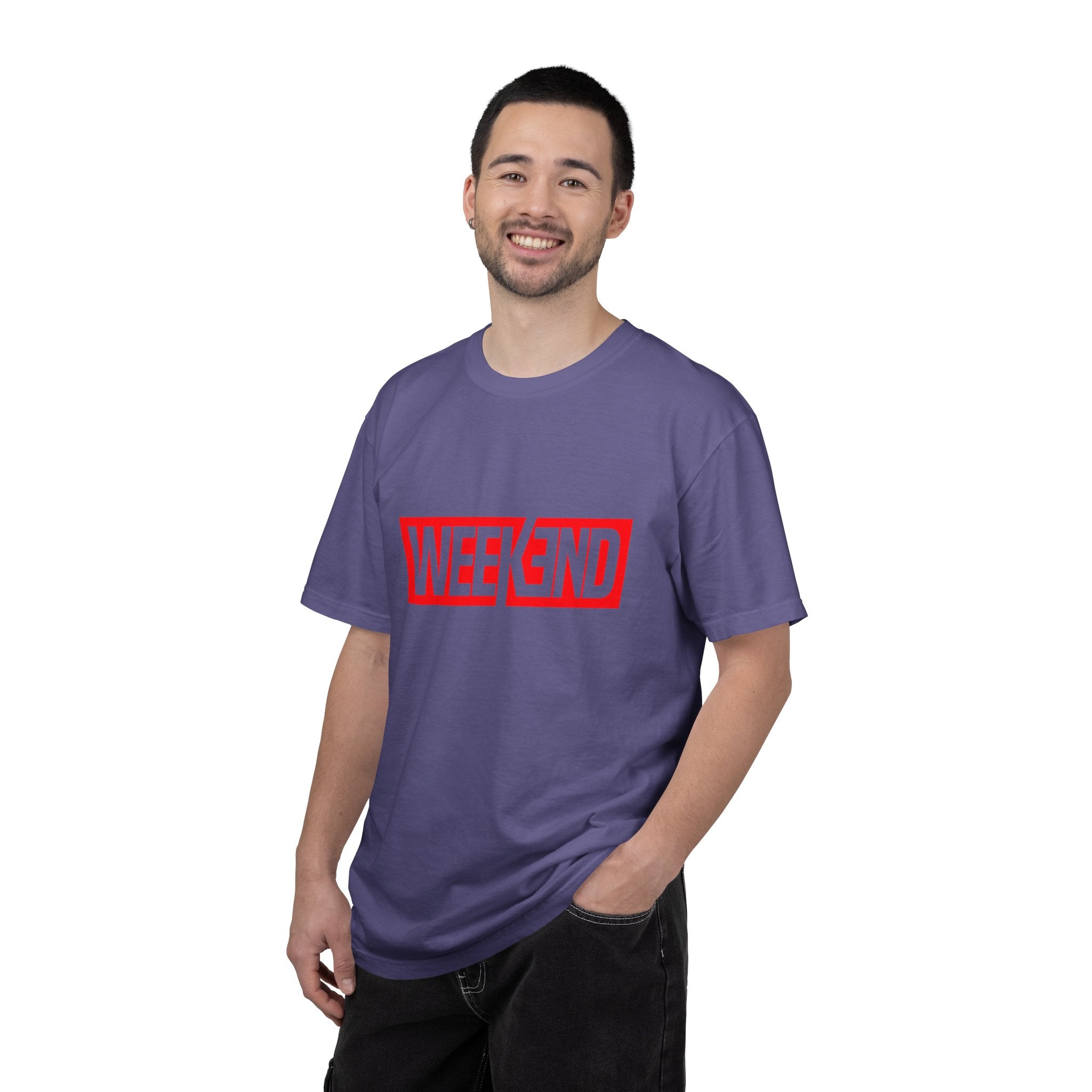 Weekend Box Logo T-Shirt — Retro Red Graphic Tee