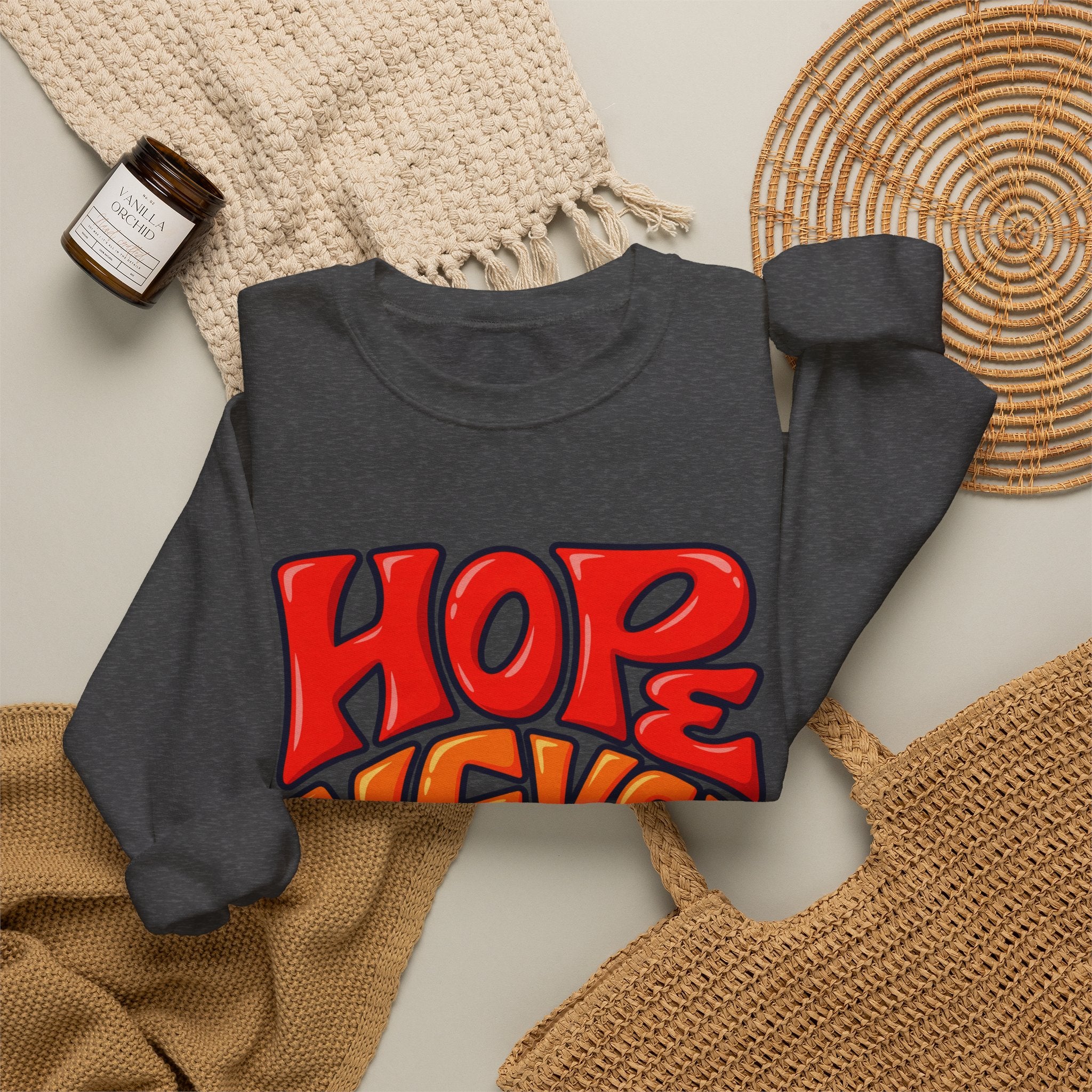 Hope Never Quits Crewneck Sweatshirt