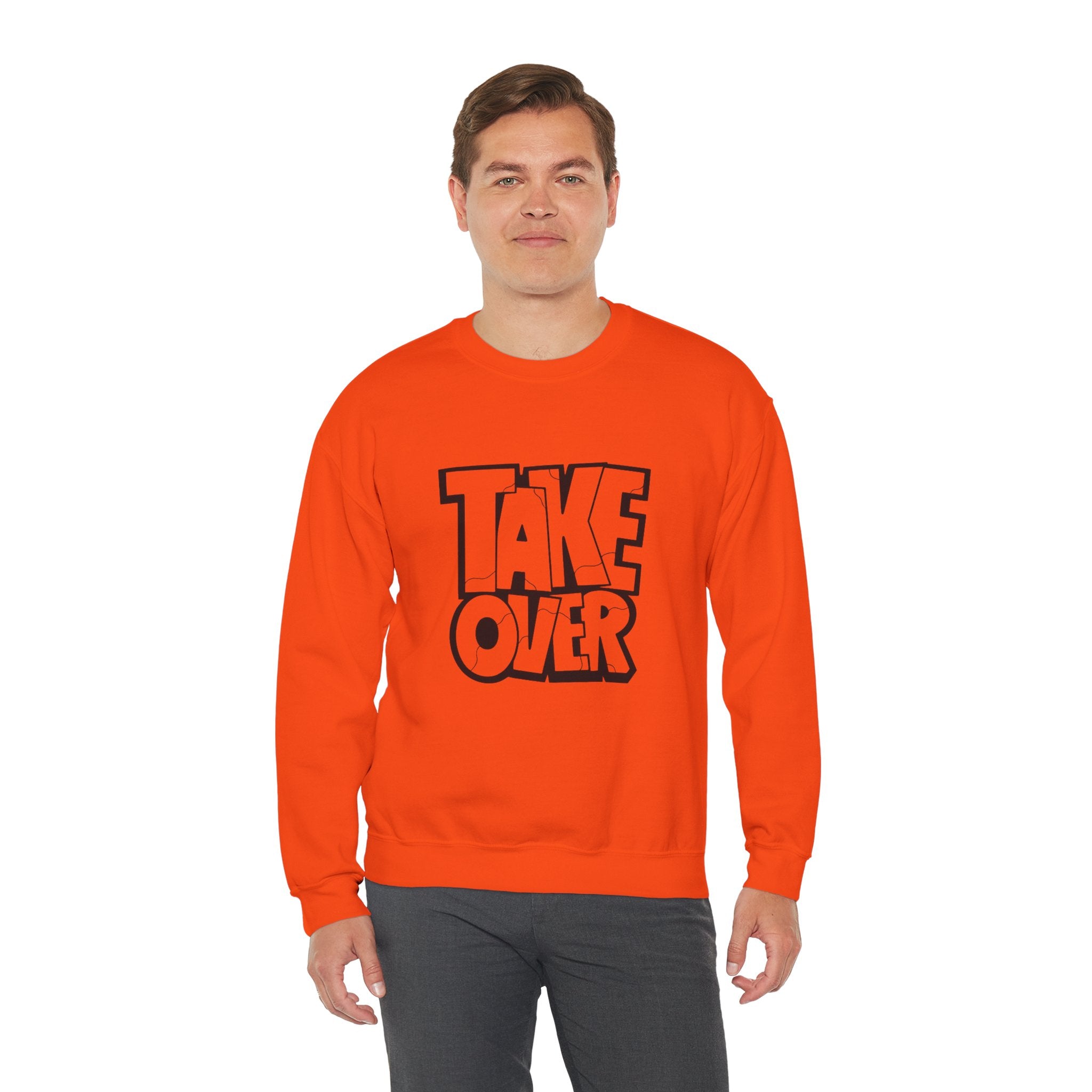 Take Over Crewneck Sweatshirt — Bold Streetwear Graphic Pullover