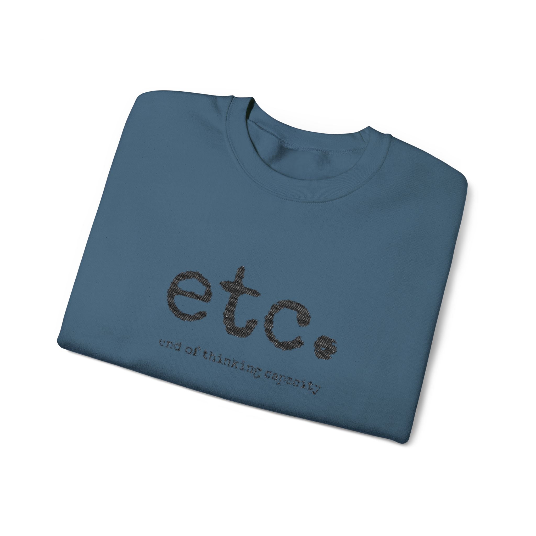 Crewneck Sweatshirt – Minimal 'etc.' Script Logo Casual Pullover