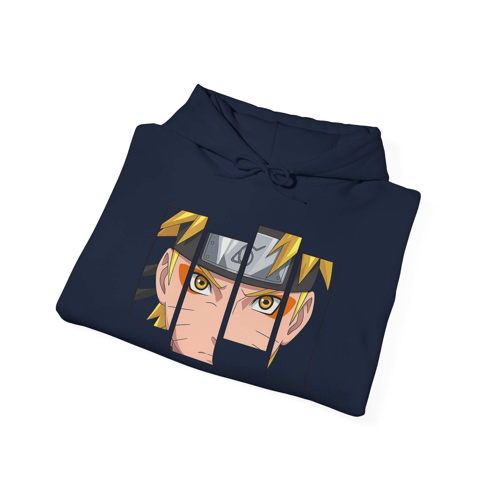 Anime Eyes Split-Panel Hoodie