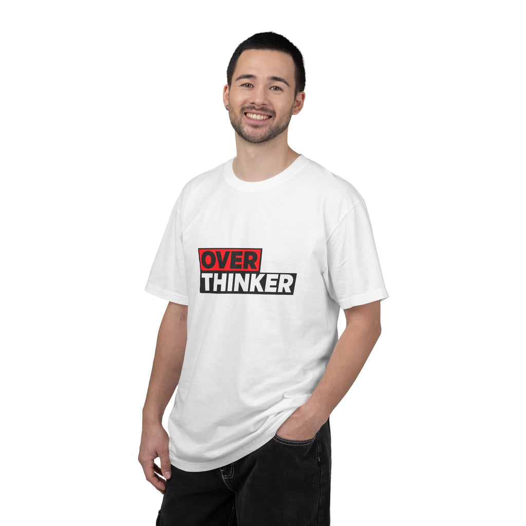Overthinker Graphic T-Shirt — Bold Red & Black Text Tee