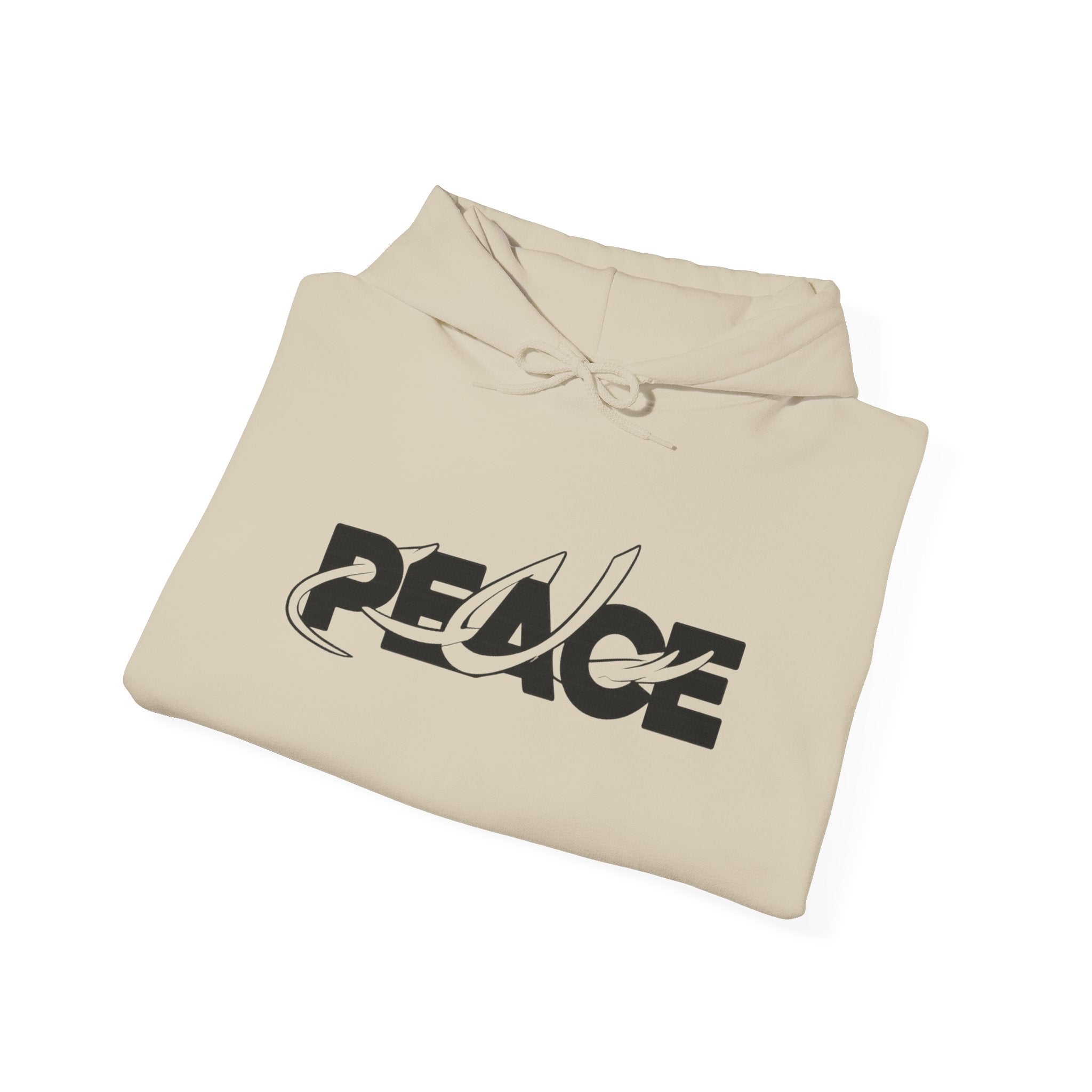 Peace Logo Hoodie — Minimal Black & White Peace Graphic Pullover
