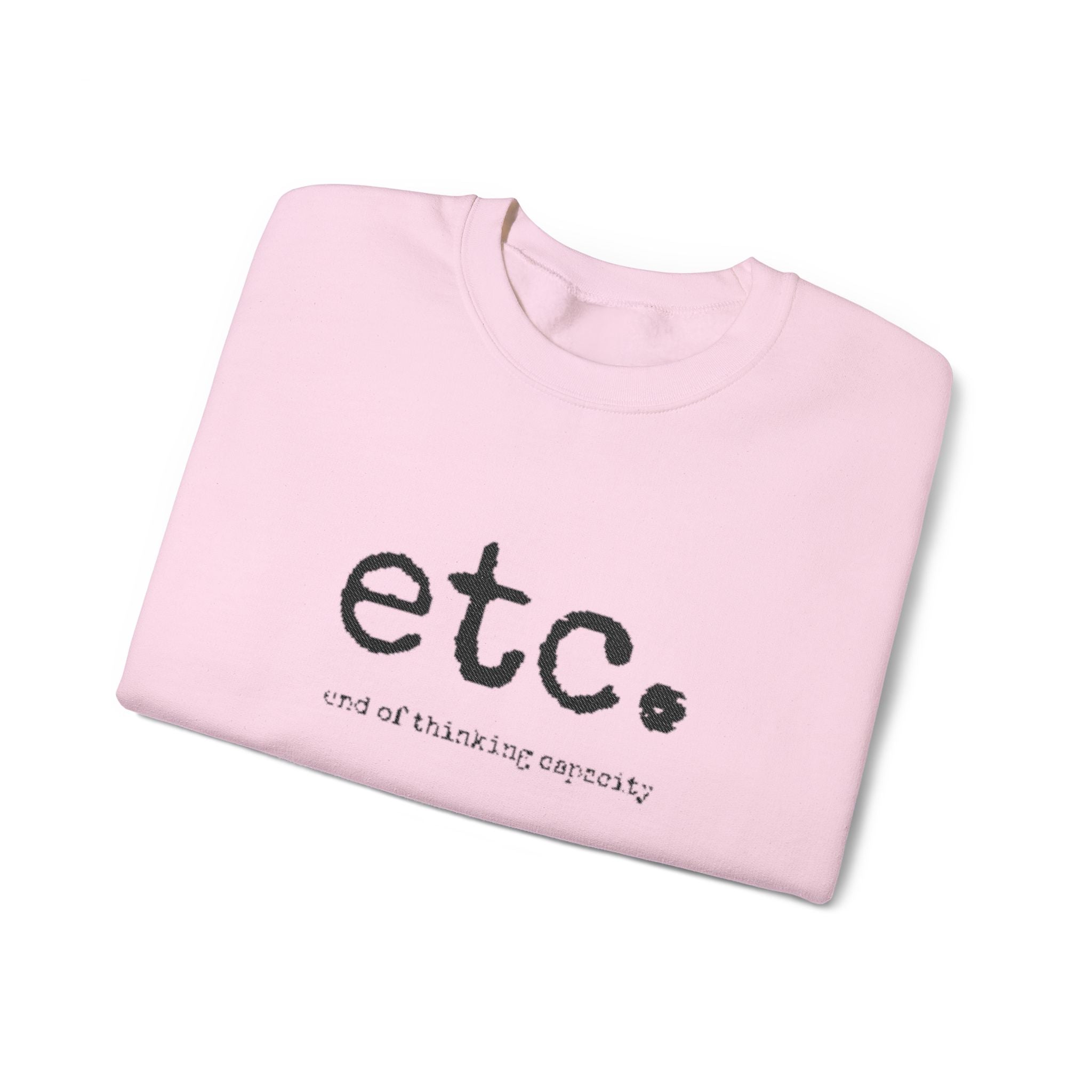 Crewneck Sweatshirt – Minimal 'etc.' Script Logo Casual Pullover