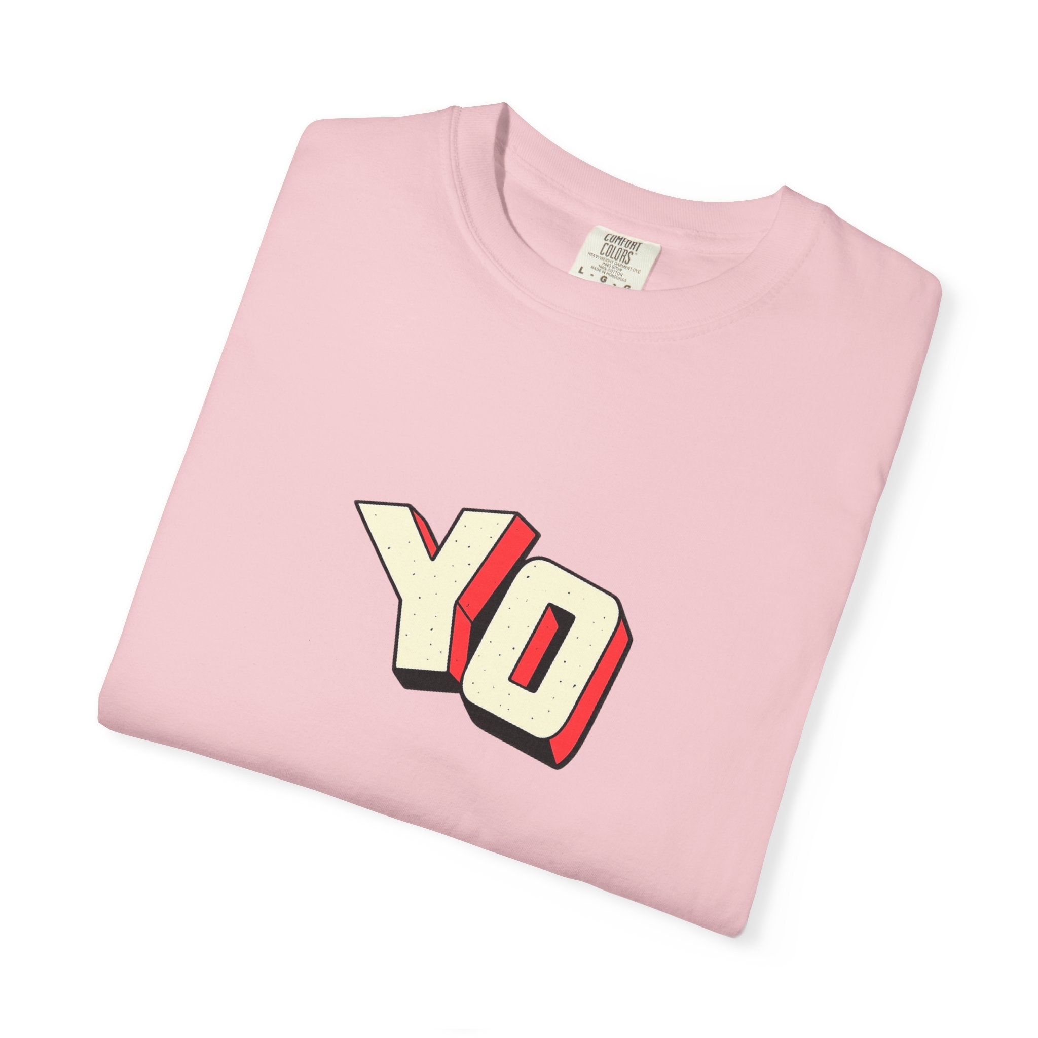 Yo Graphic T-Shirt — Retro 3D Lettering Tee