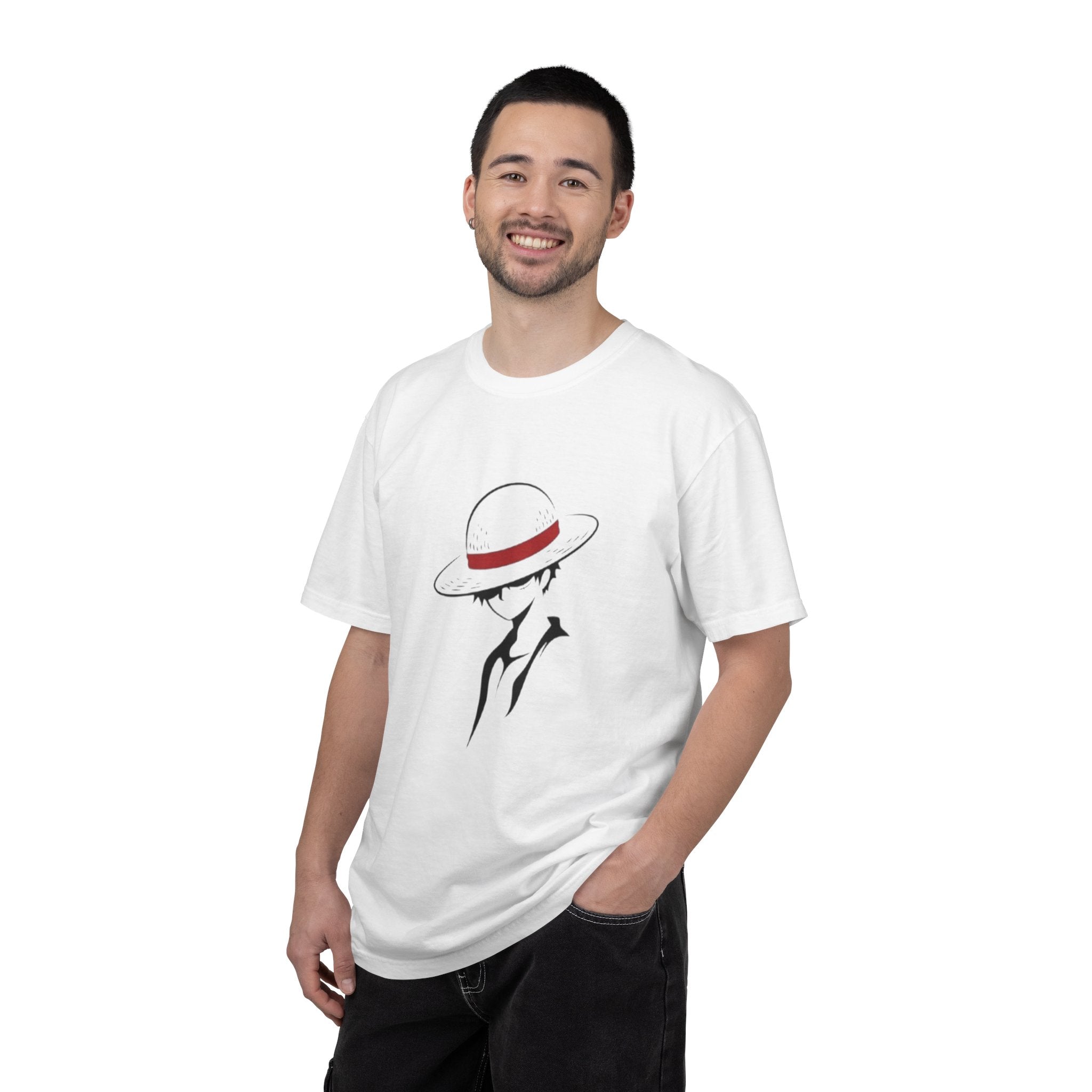 Minimal Straw Hat Silhouette T-Shirt