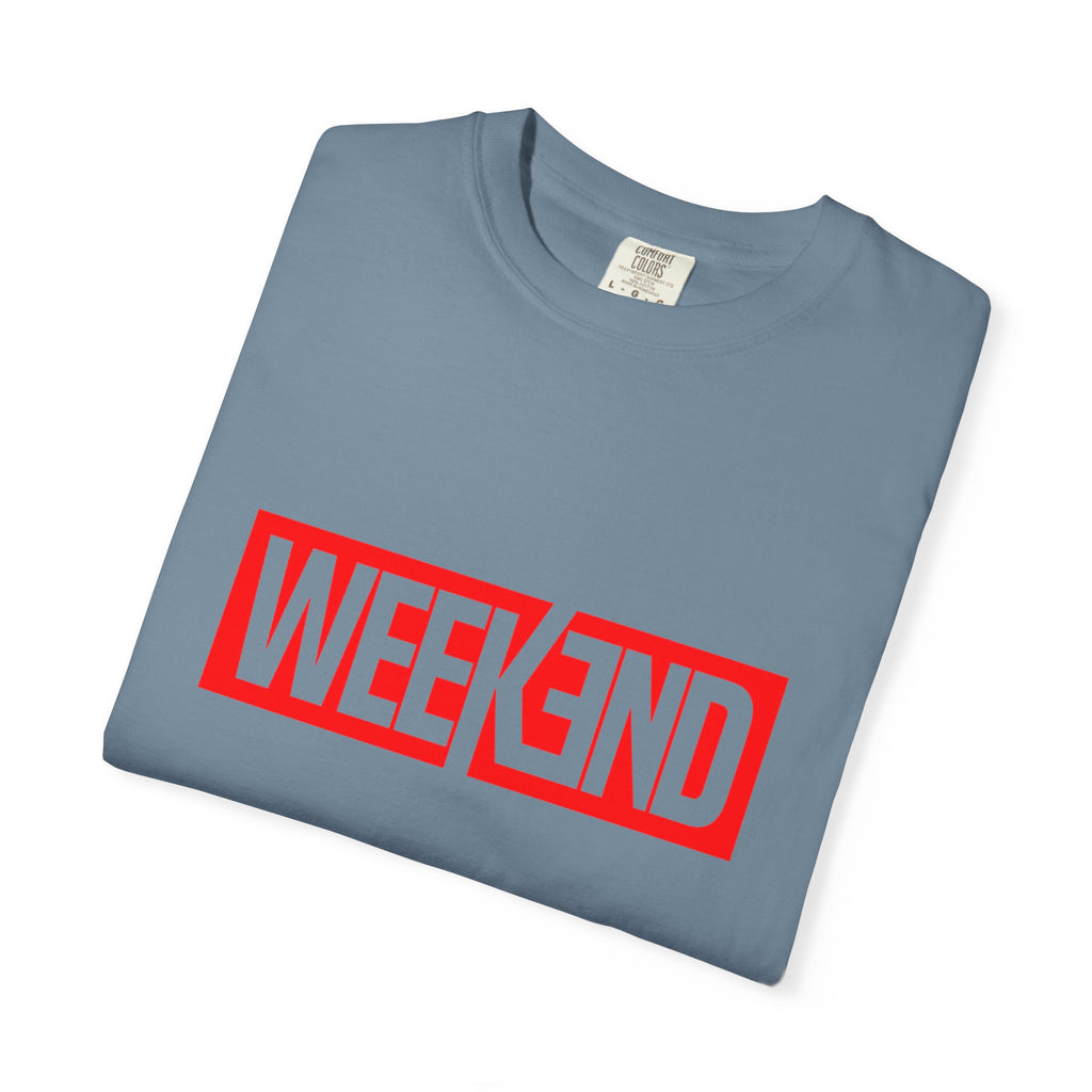 Weekend Box Logo T-Shirt — Retro Red Graphic Tee