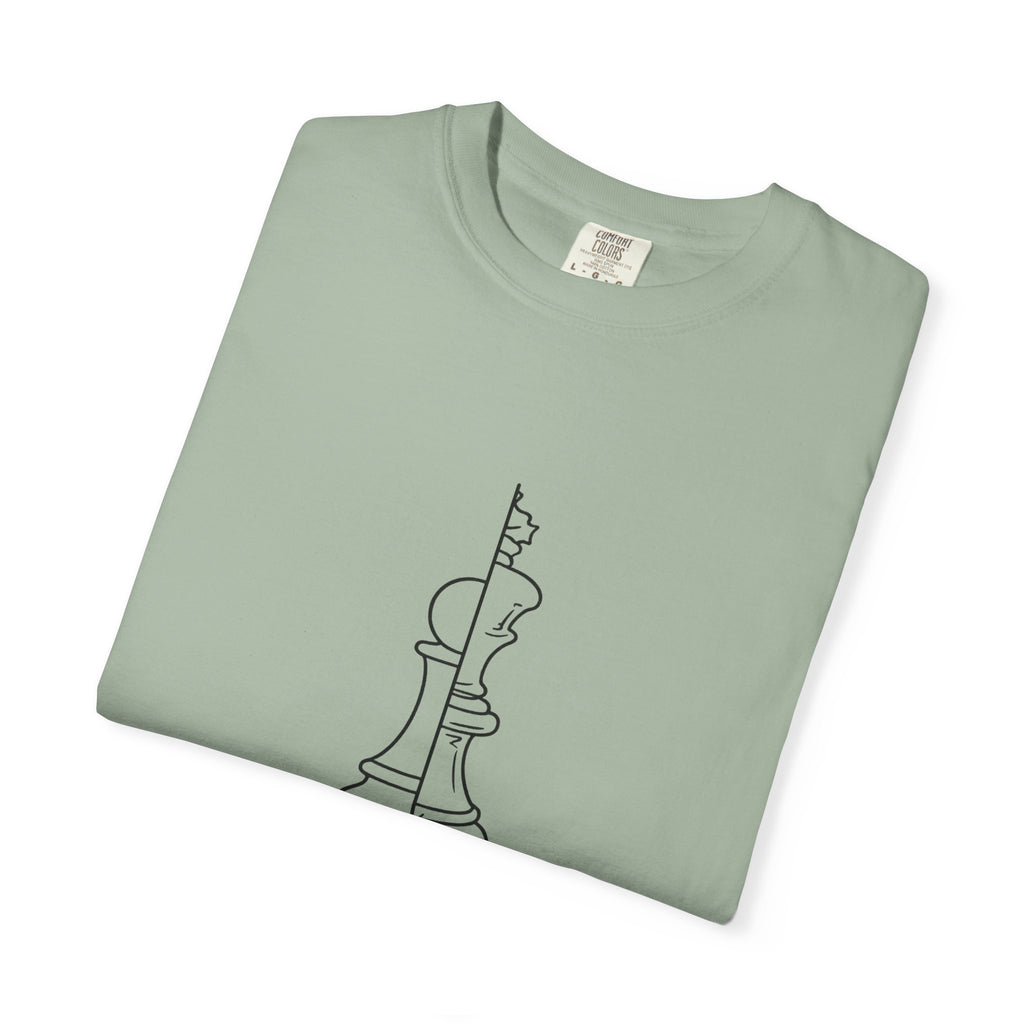 Chess Pawn to King T-Shirt — "Impassible" Minimalist Line Art Tee