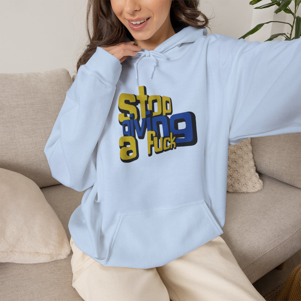Hoodie — "Stop Giving a F*ck" Bold Retro Graphic Hoodie