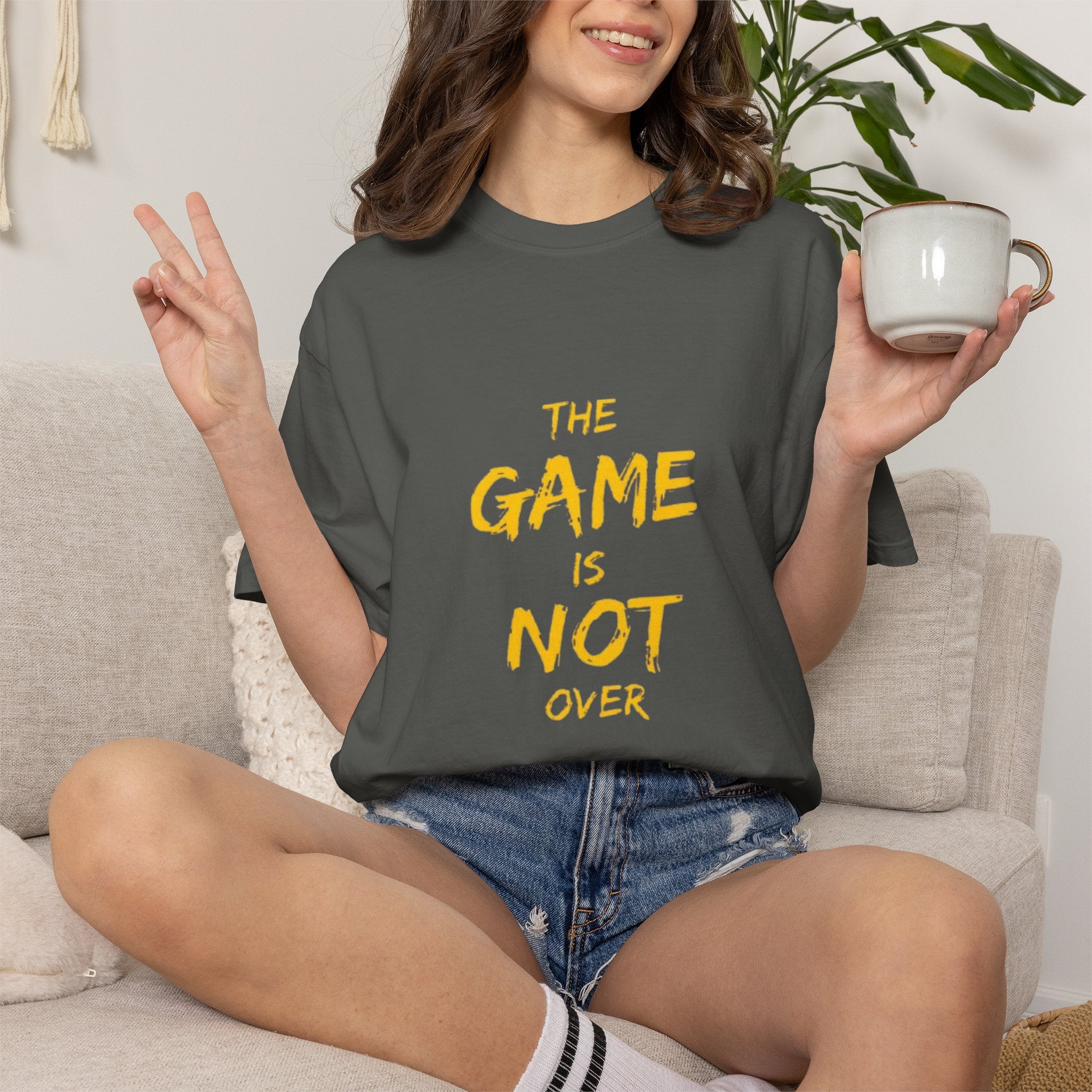 T-Shirt — “The Game Is Not Over” Motivational Graphic Tee