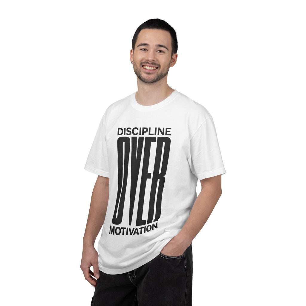 Discipline Over Motivation T-Shirt — Motivational Fitness Tee