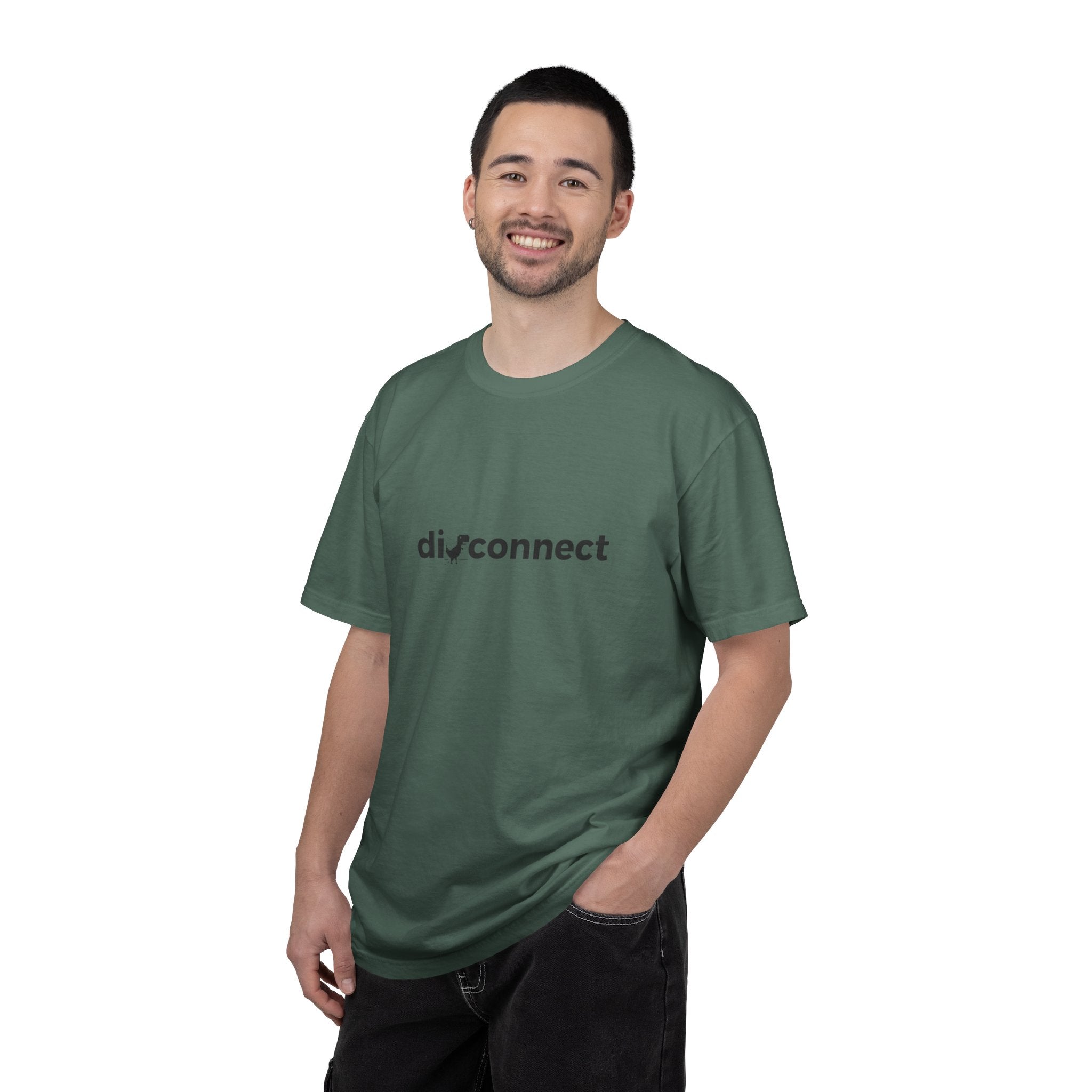 Disconnect Graphic T-Shirt — Minimalist Tech Logo Tee