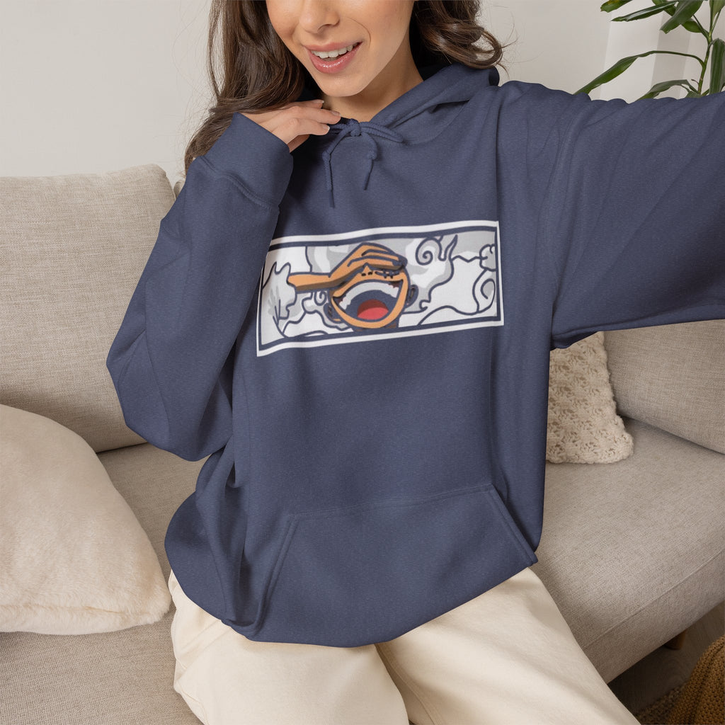 Laughing Mouth Graphic Hoodie — Anime Smile Streetwear Hoodie