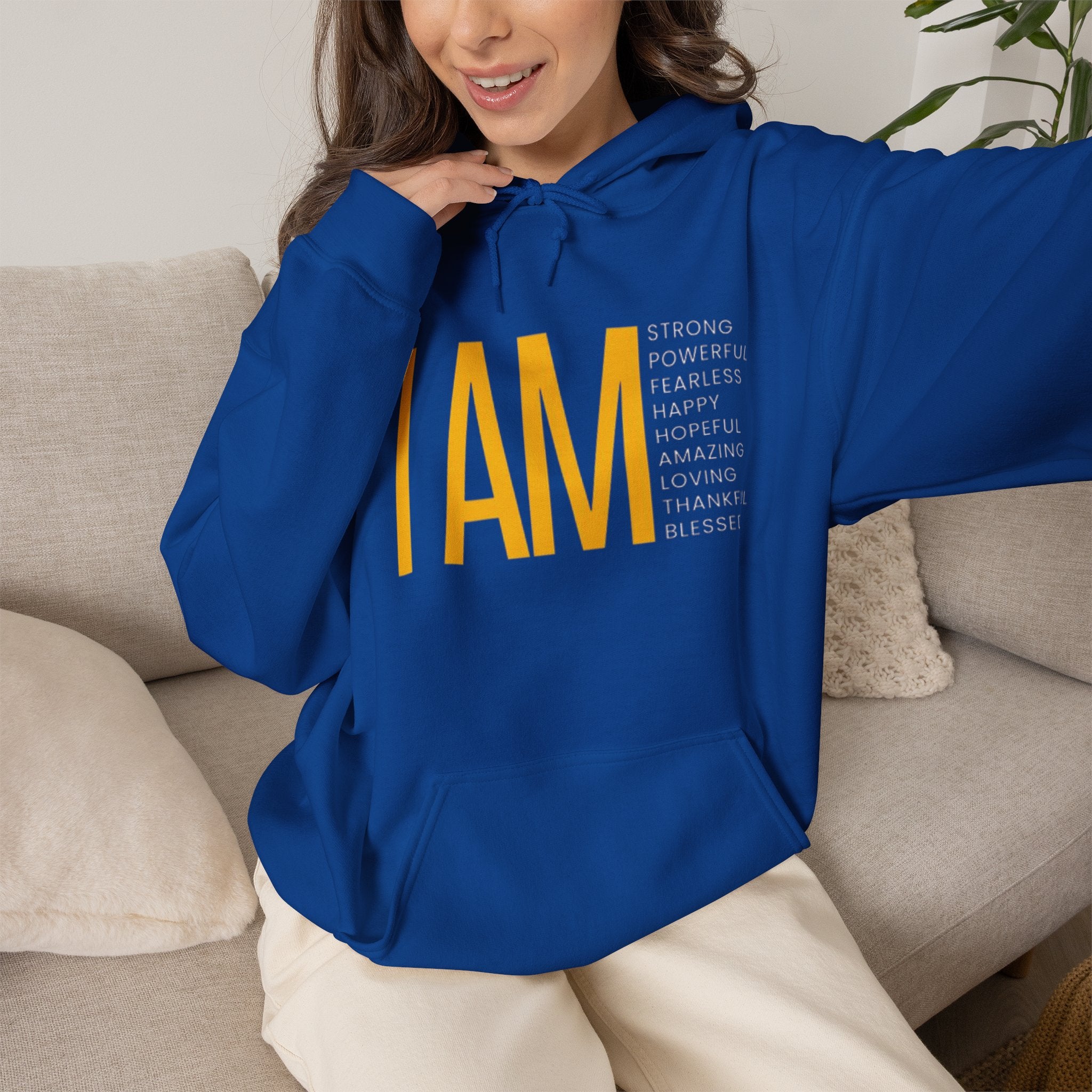 I AM Affirmation Hoodie — Inspirational Self-Love Sweatshirt