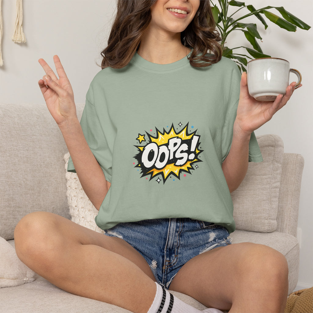 Oops! Comic Graphic T-Shirt — Retro Pop Art Tee