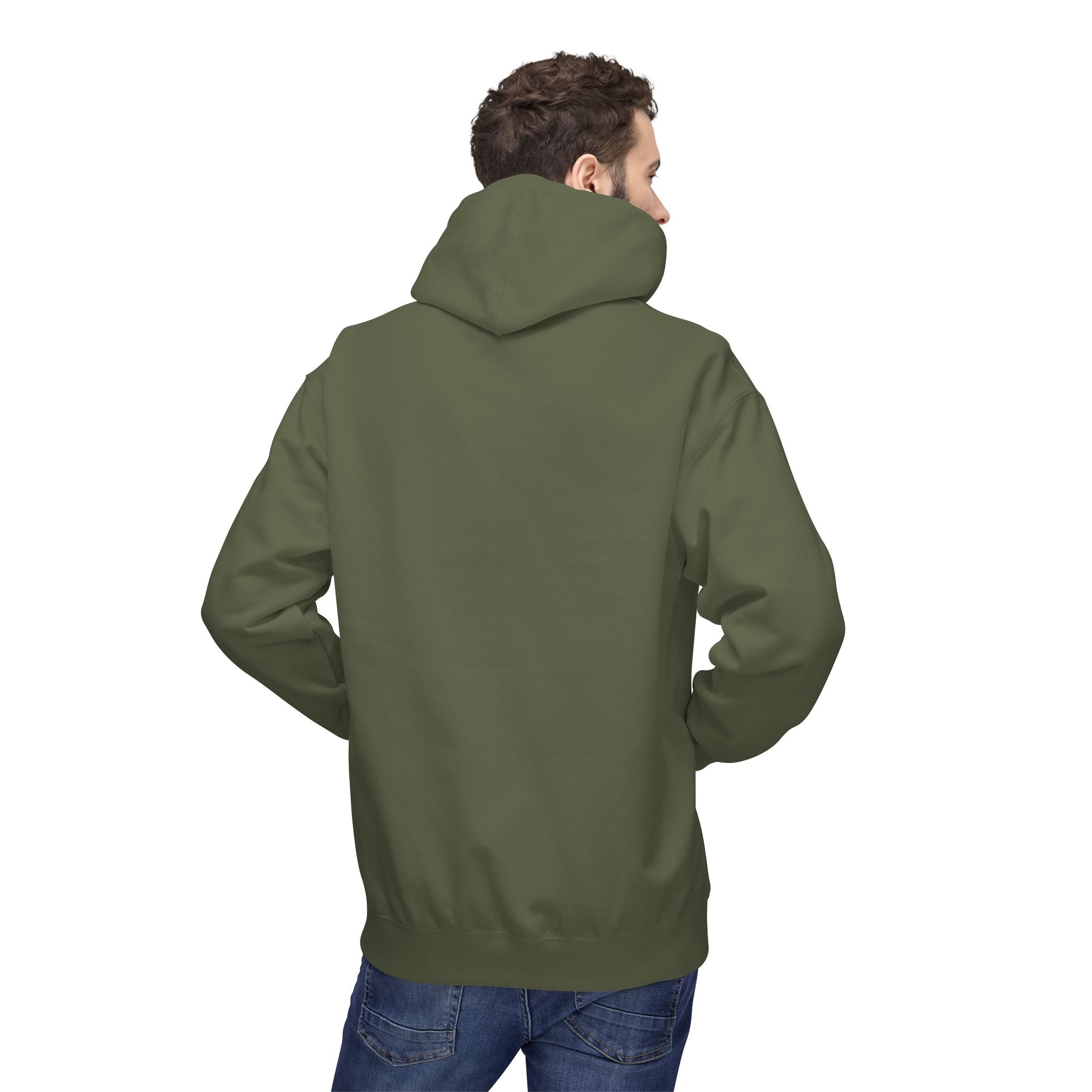 Never Typography Hoodie — Brown Casual Graphic Pullover