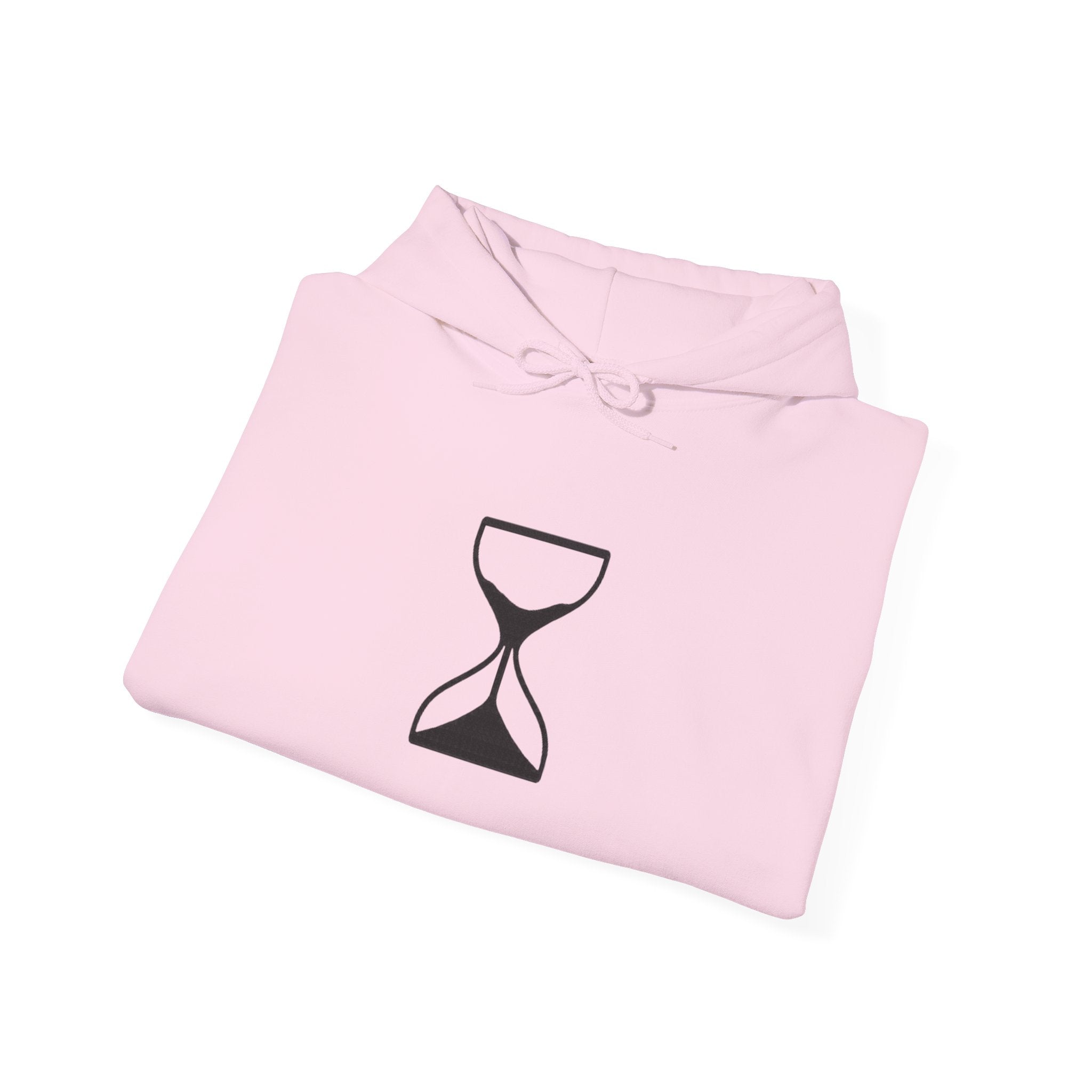 Hourglass Minimalist Hoodie — Simple Time Symbol Pullover