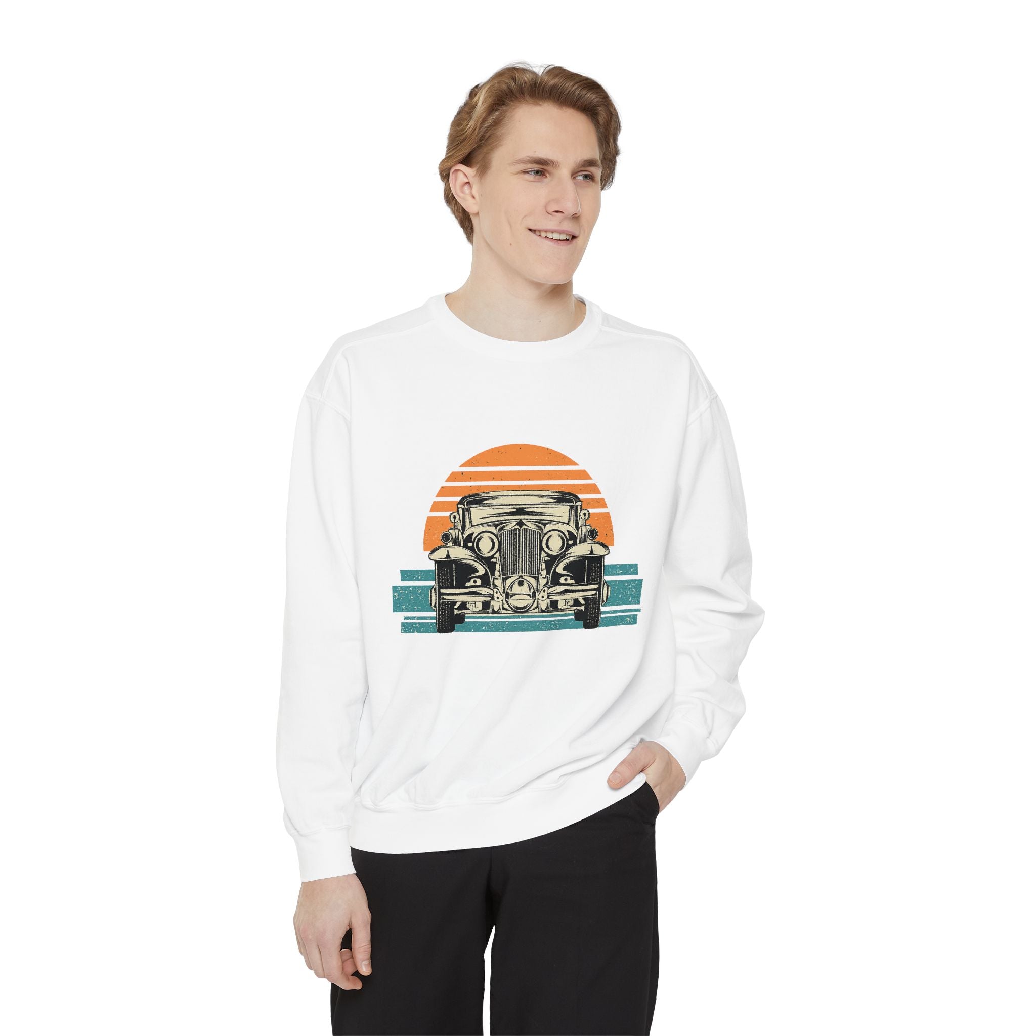 Vintage Car Sunset Sweatshirt