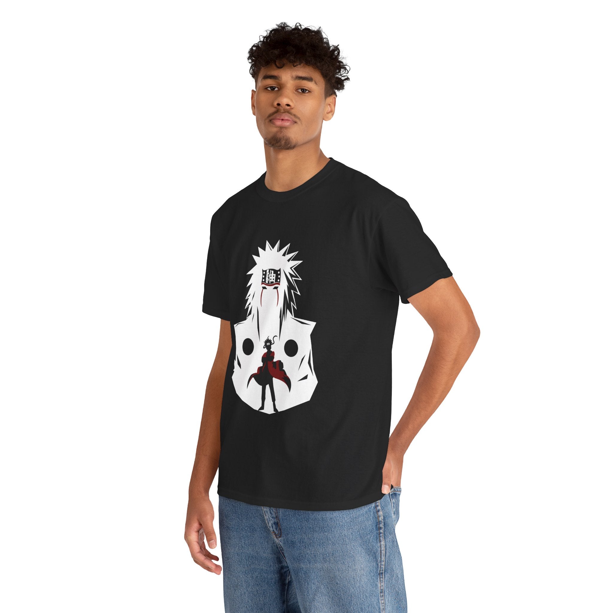 Anime Shadow Warrior T-Shirt — Silhouette Battle Graphic Tee