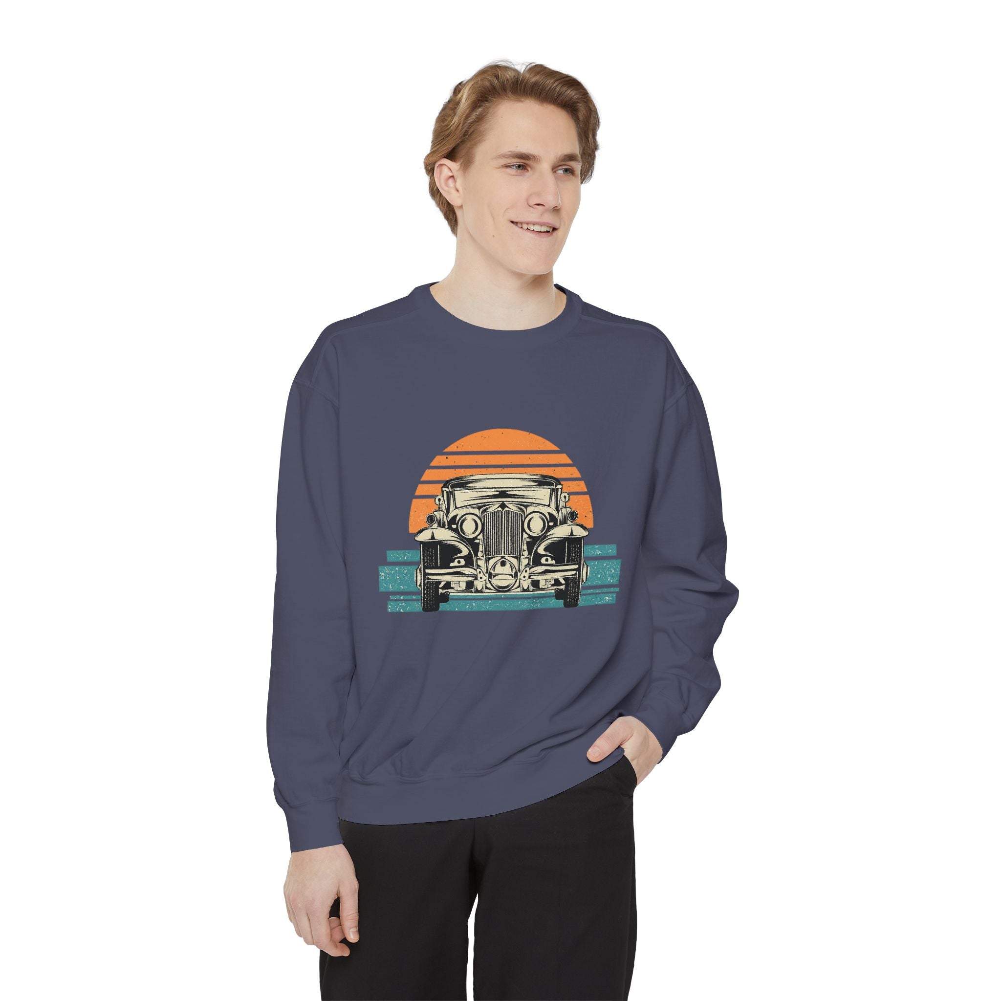 Vintage Car Sunset Sweatshirt