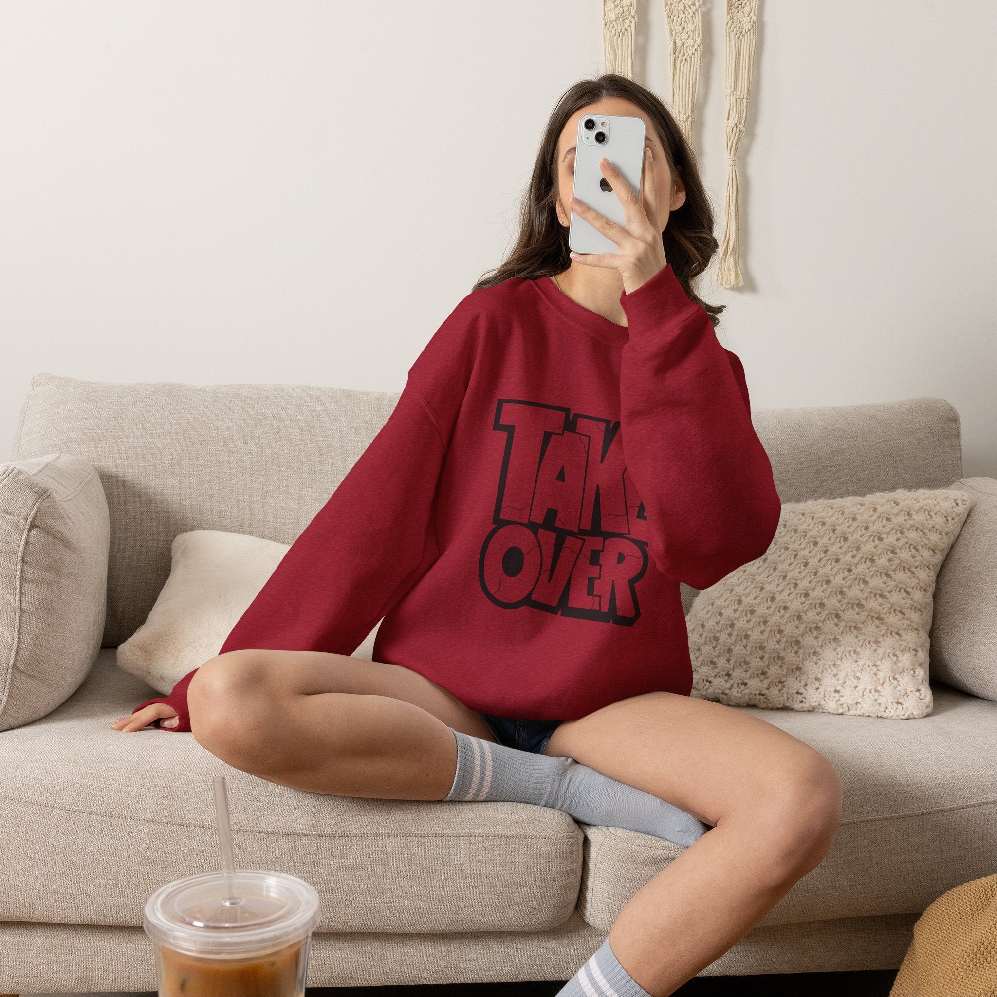 Take Over Crewneck Sweatshirt — Bold Streetwear Graphic Pullover