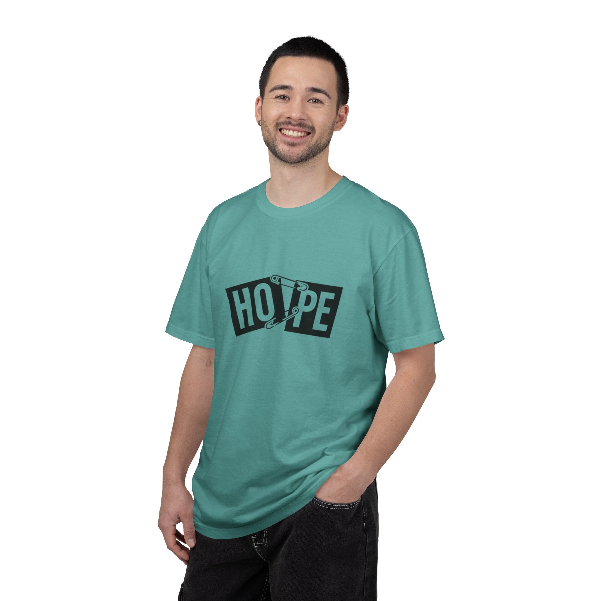 Hope Safety Pin T-Shirt — Graphic 'HOPE' Design