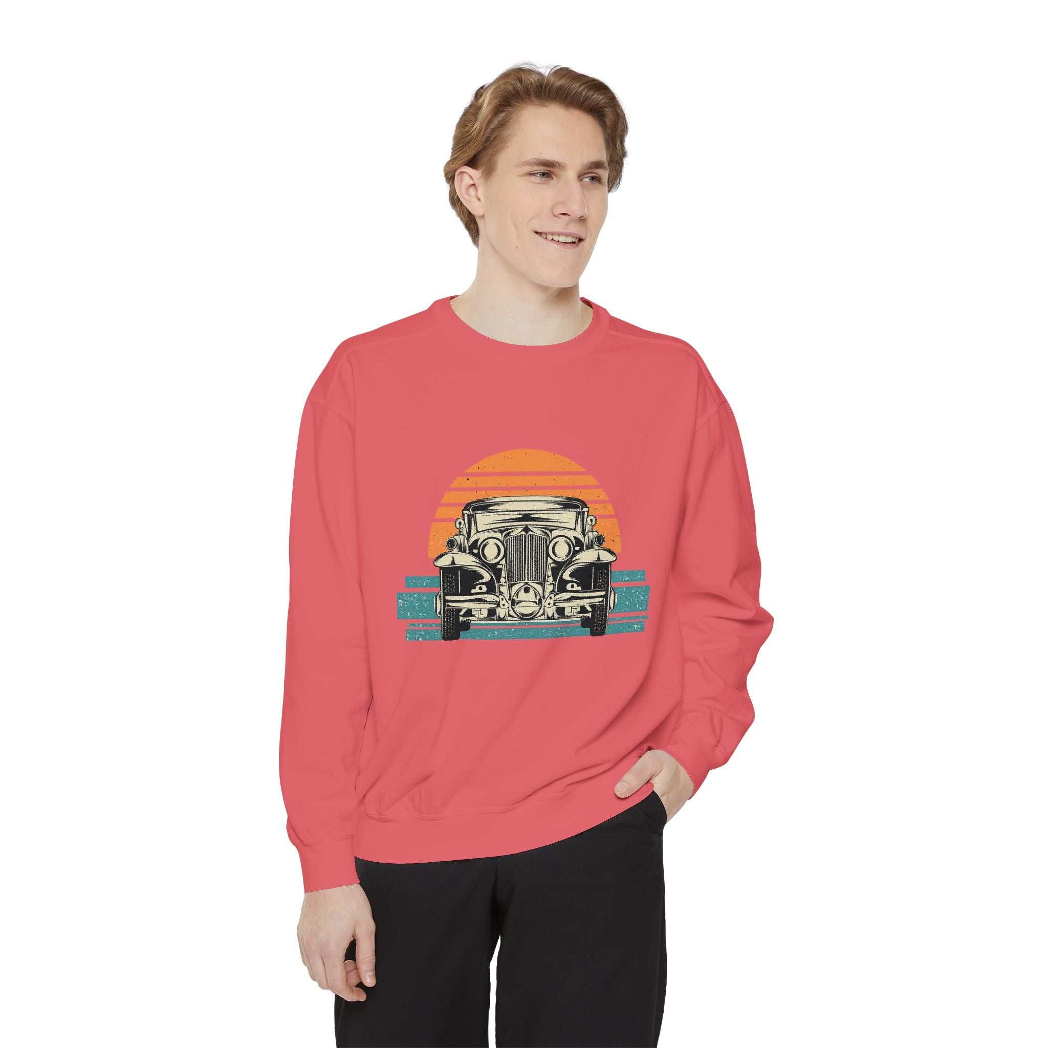 Vintage Car Sunset Sweatshirt