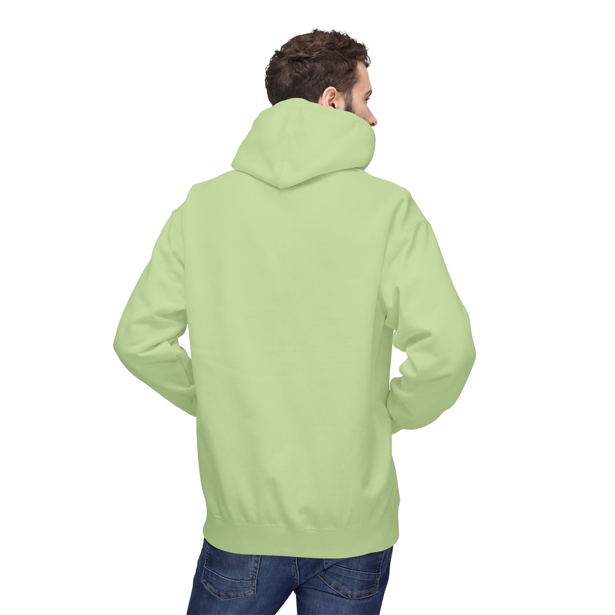 Never Typography Hoodie — Brown Casual Graphic Pullover