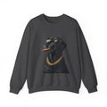 Cool Black Lab Crewneck Sweatshirt — Dog with Cigar & Gold Chain Graphic