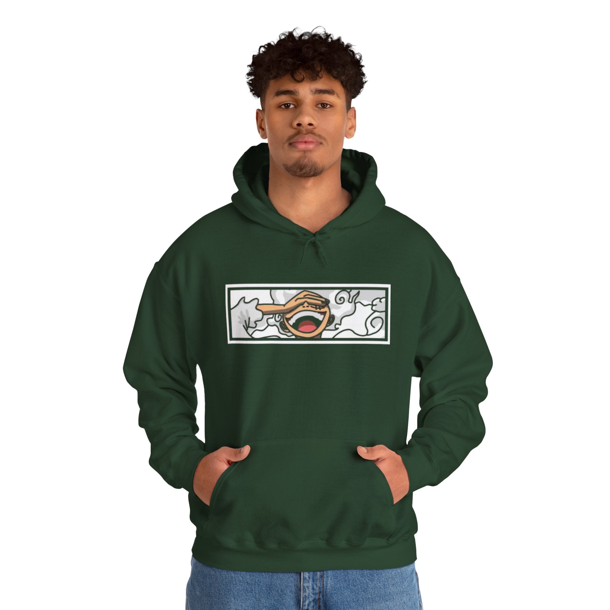 Laughing Mouth Graphic Hoodie — Anime Smile Streetwear Hoodie
