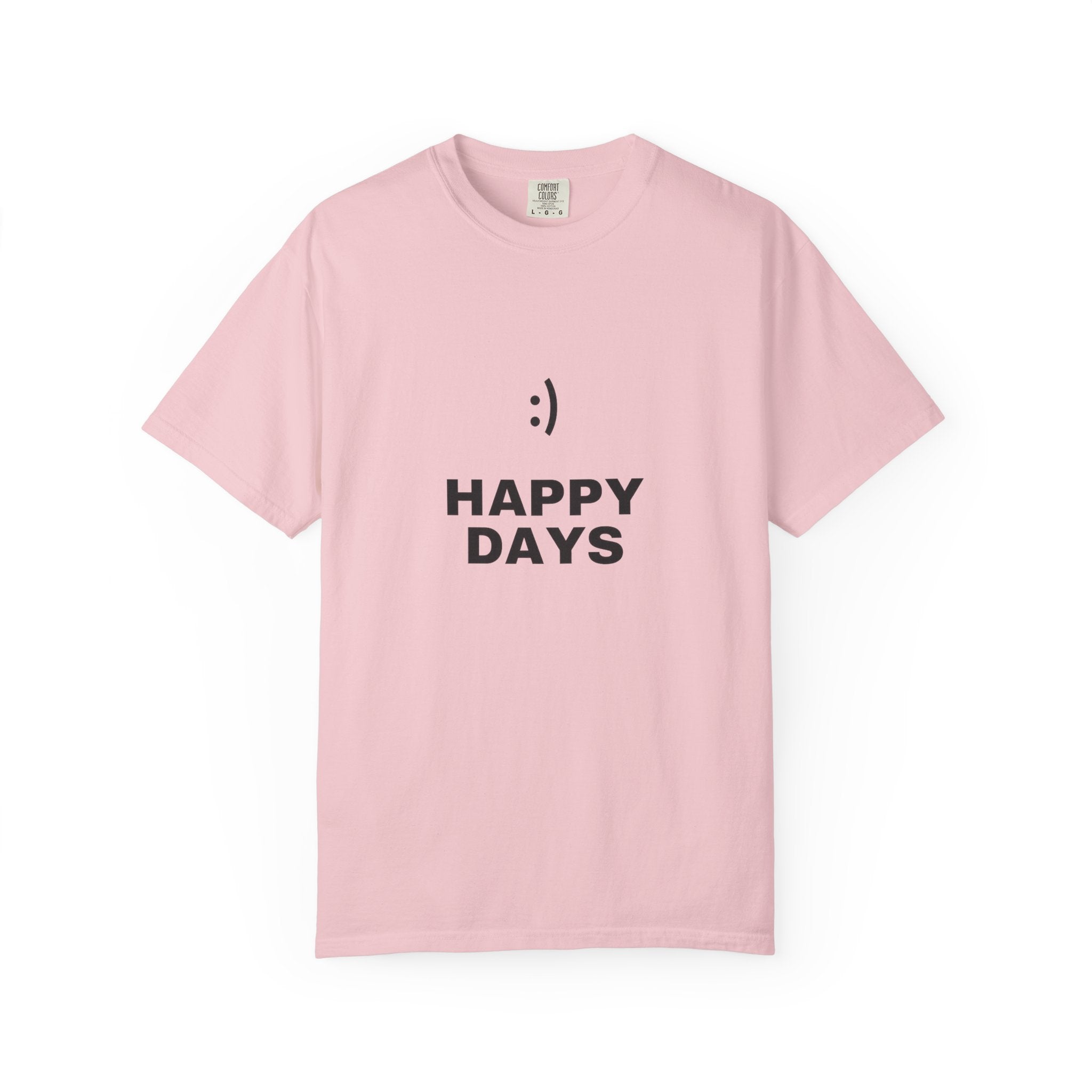 Happy Days T-Shirt — Minimal Smiley Graphic Tee
