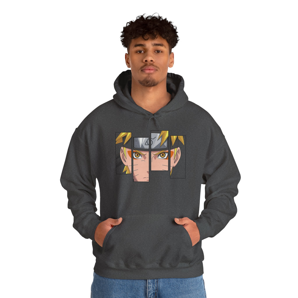 Anime Eyes Split-Panel Hoodie