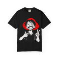 Anime Luffy Laughing Graphic T-shirt - Monkey D. Luffy Peace Sign Tee
