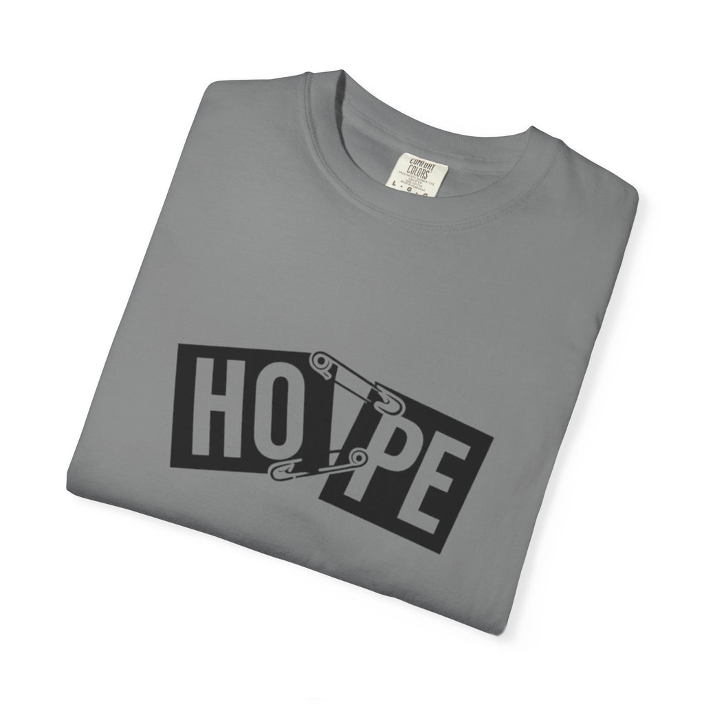 Hope Safety Pin T-Shirt — Graphic 'HOPE' Design