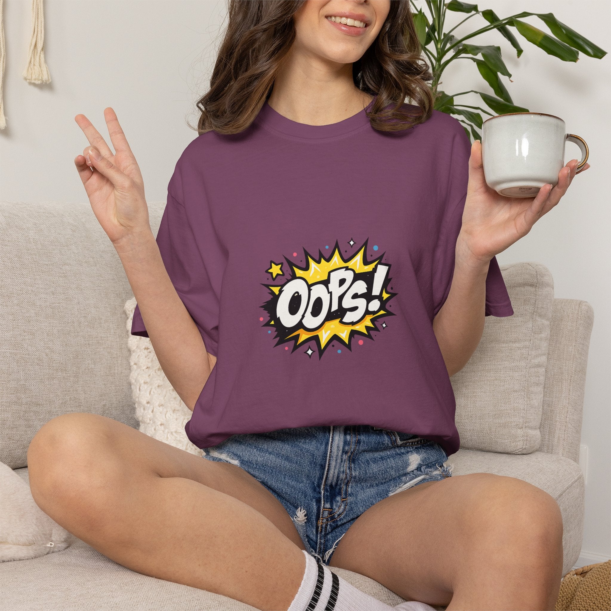 Oops! Comic Graphic T-Shirt — Retro Pop Art Tee