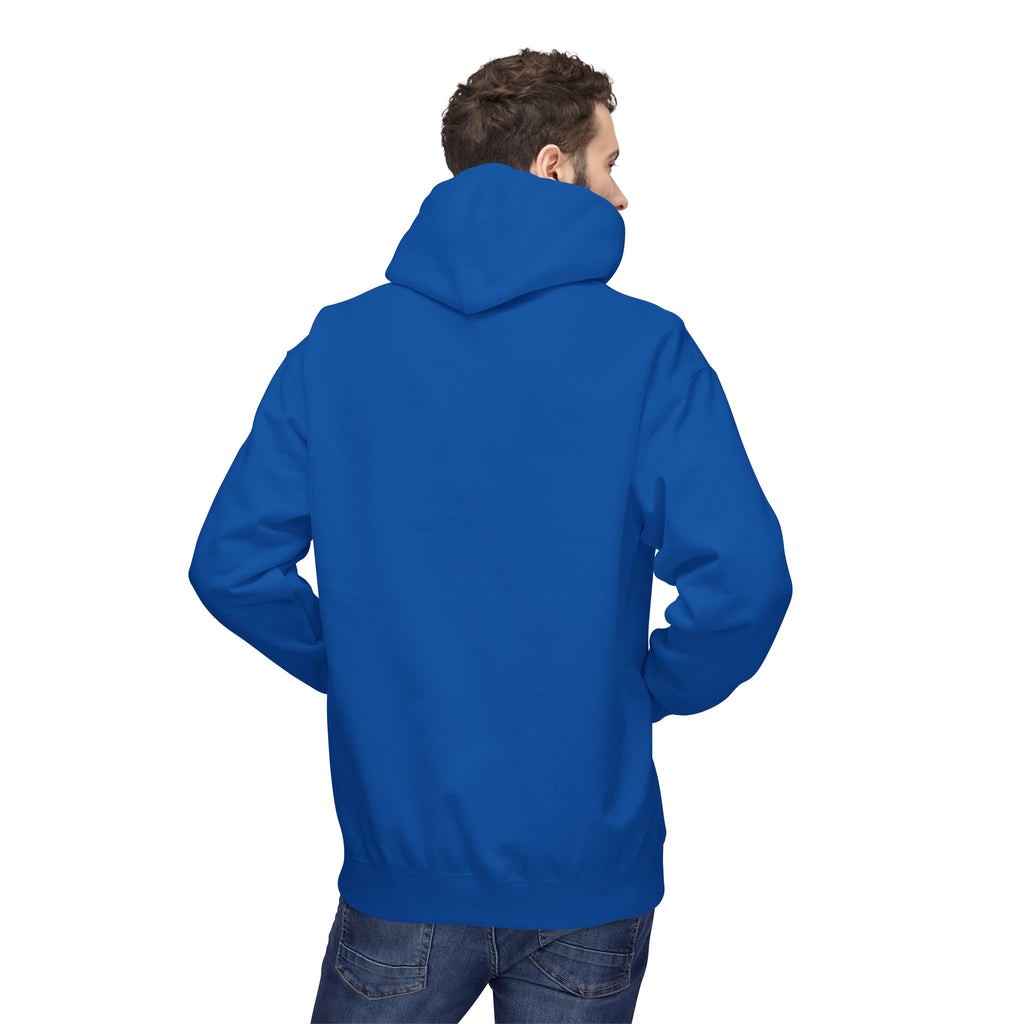 Never Typography Hoodie — Brown Casual Graphic Pullover