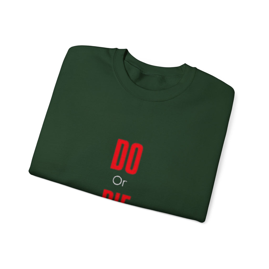 Crewneck Sweatshirt – Minimal 'DO / DIE' Red Vertical Typography