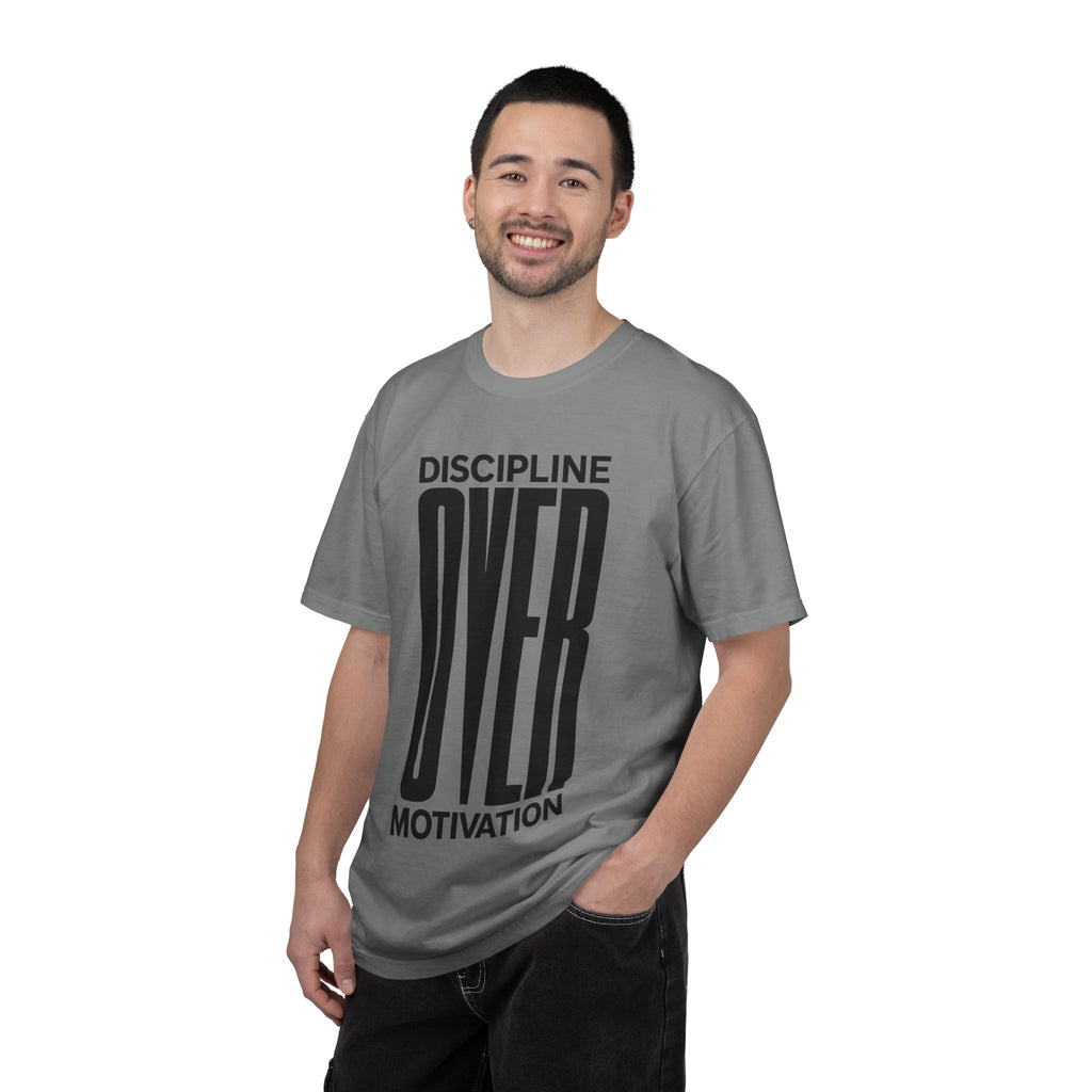 Discipline Over Motivation T-Shirt — Motivational Fitness Tee
