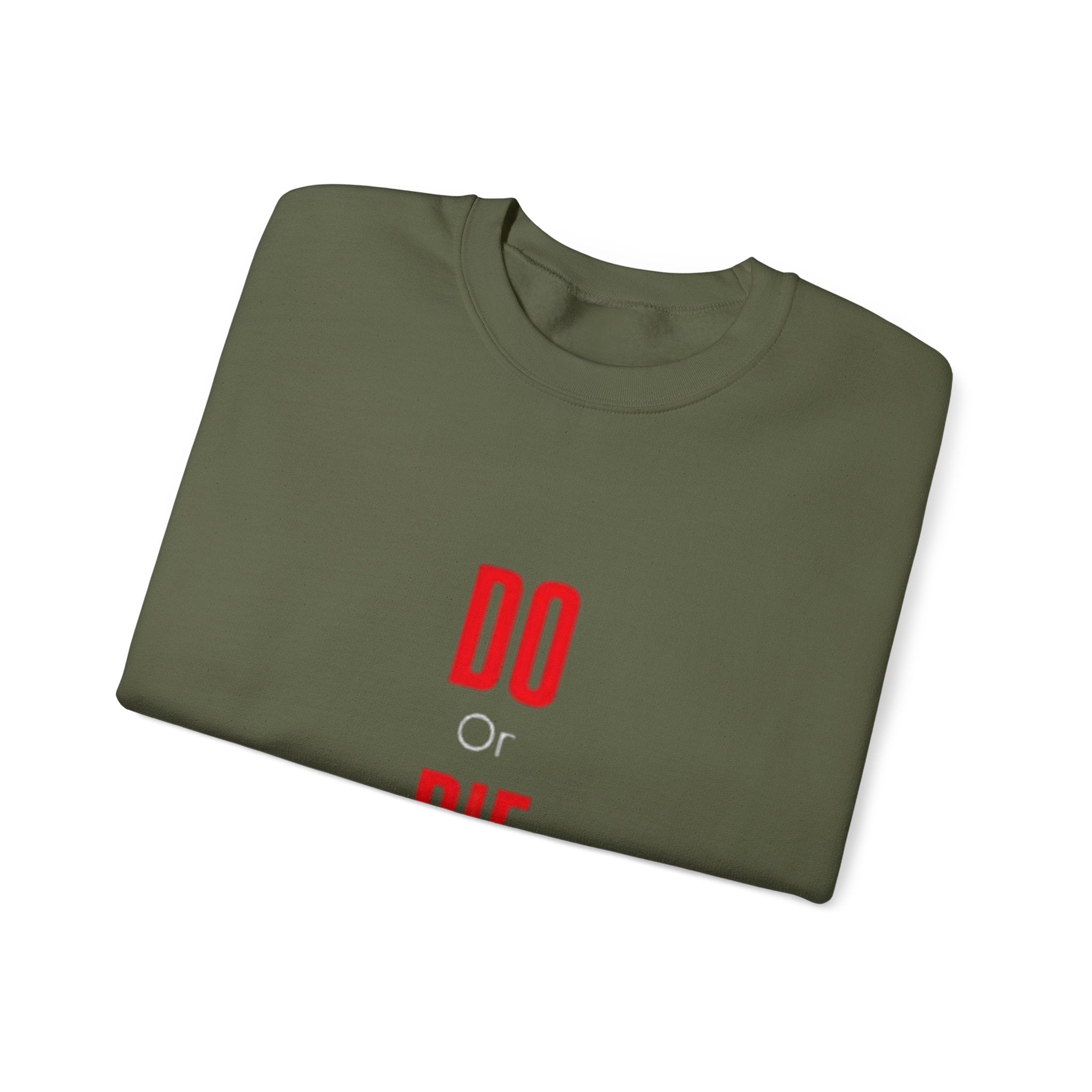 Crewneck Sweatshirt – Minimal 'DO / DIE' Red Vertical Typography
