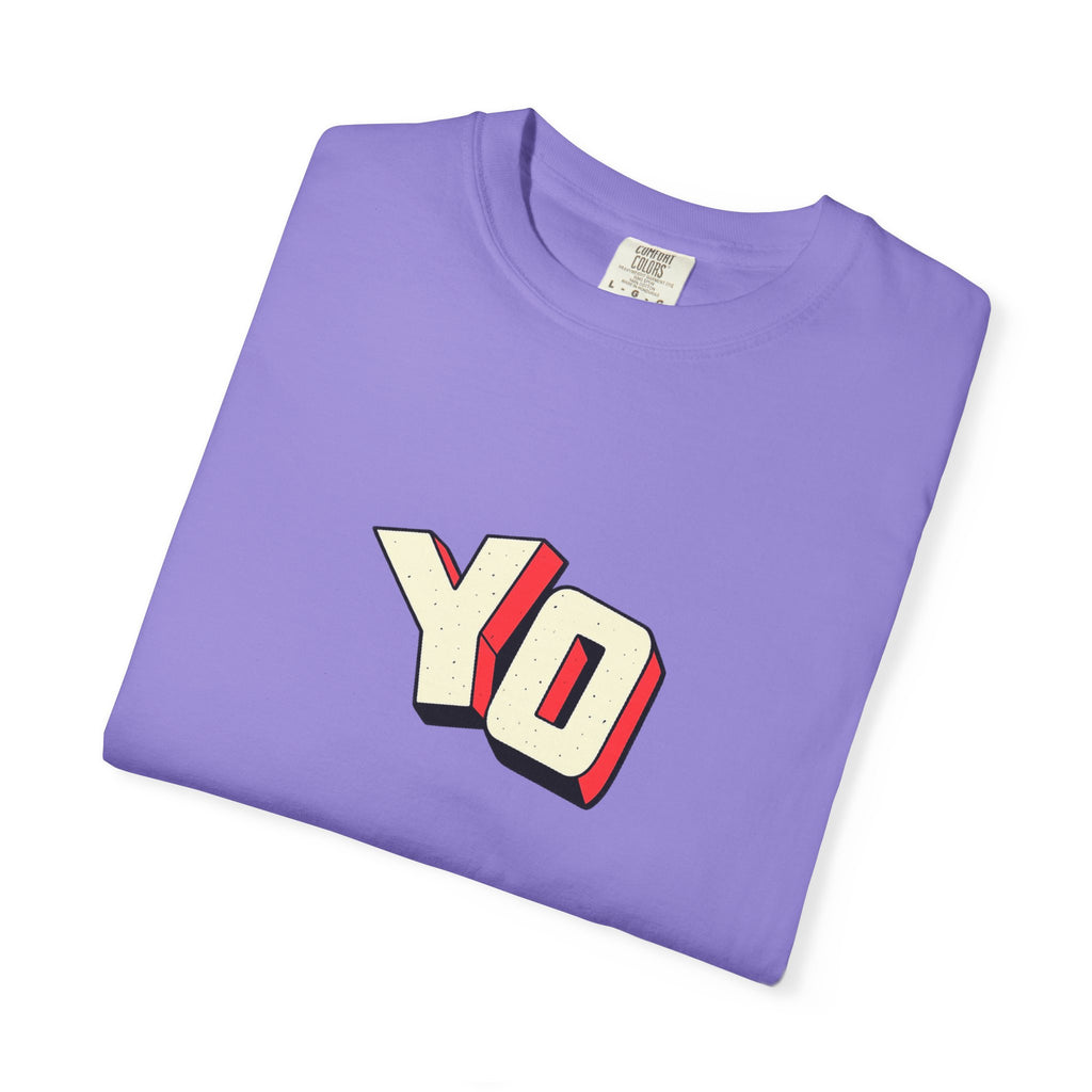 Yo Graphic T-Shirt — Retro 3D Lettering Tee