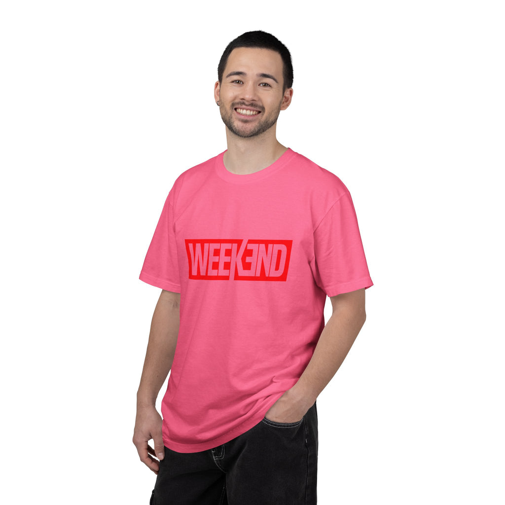Weekend Box Logo T-Shirt — Retro Red Graphic Tee