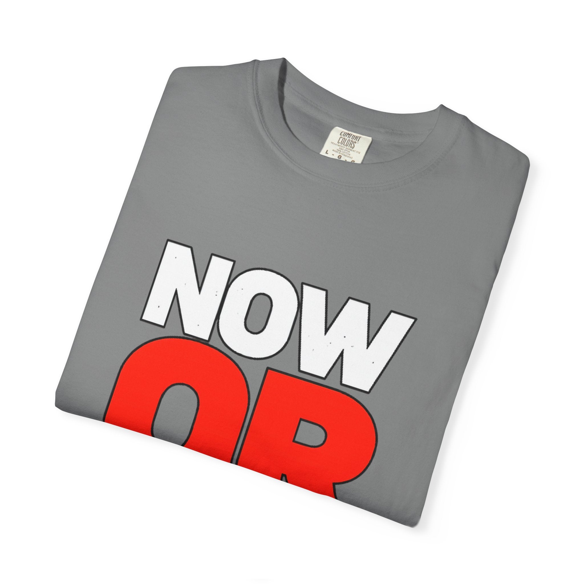 Now Or Never T-Shirt — Motivational Graphic Tee