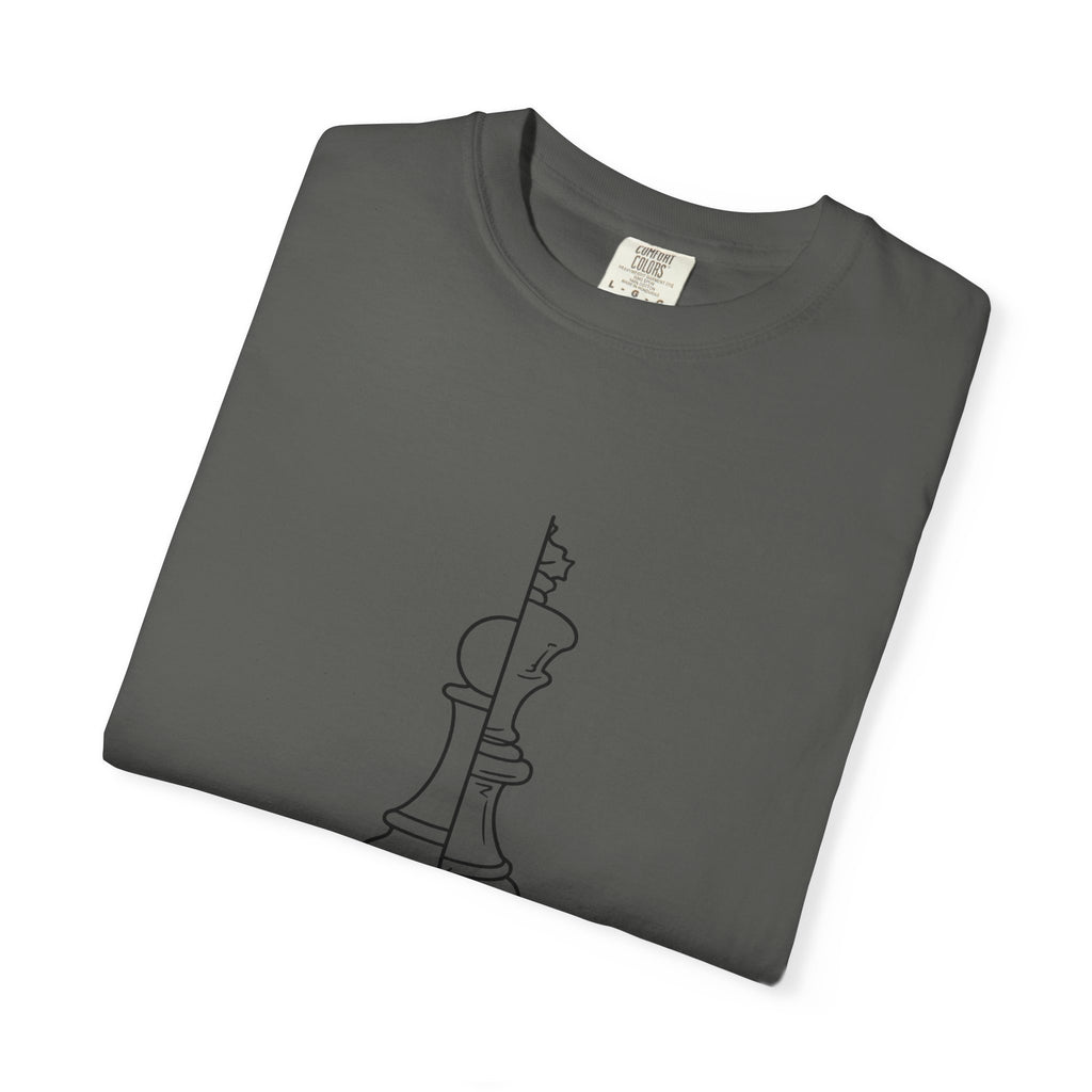 Chess Pawn to King T-Shirt — "Impassible" Minimalist Line Art Tee