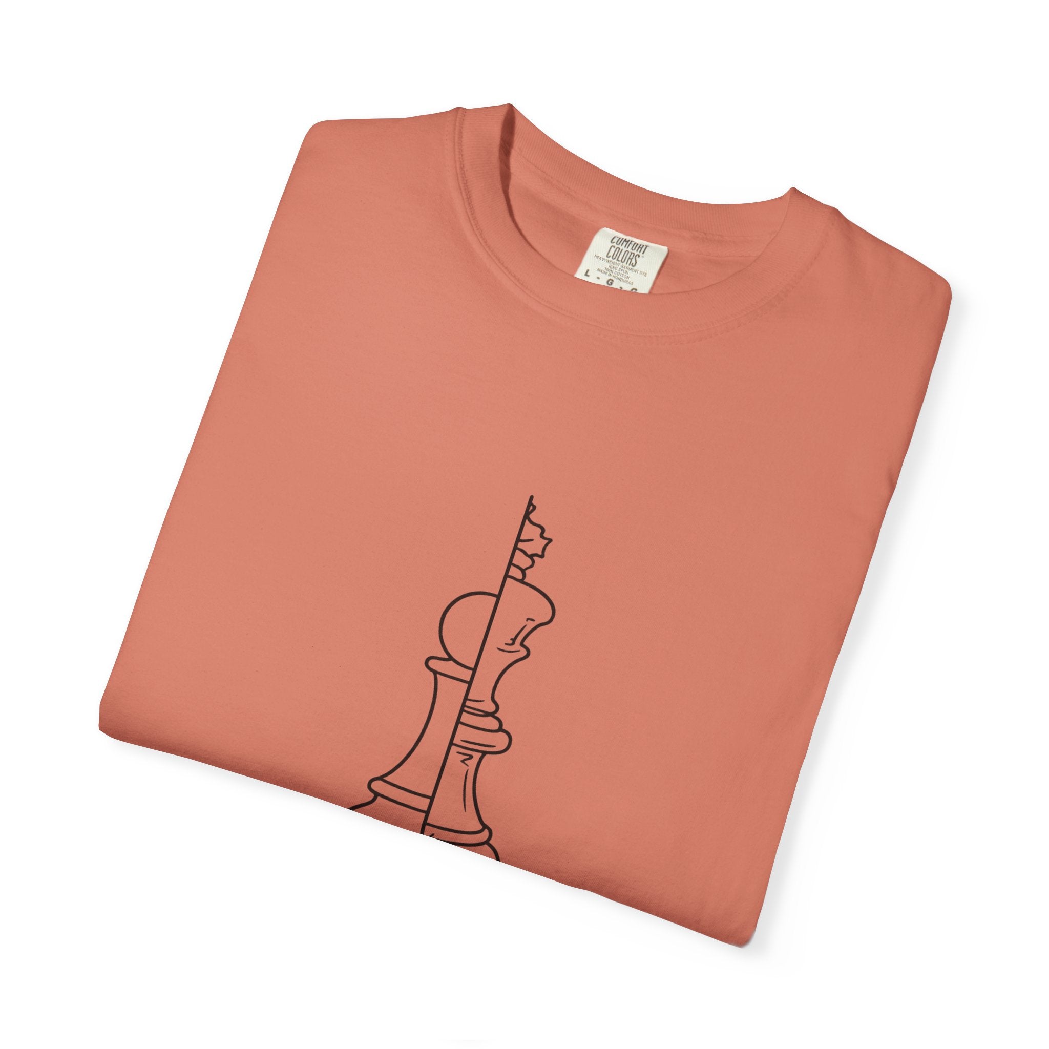 Chess Pawn to King T-Shirt — "Impassible" Minimalist Line Art Tee