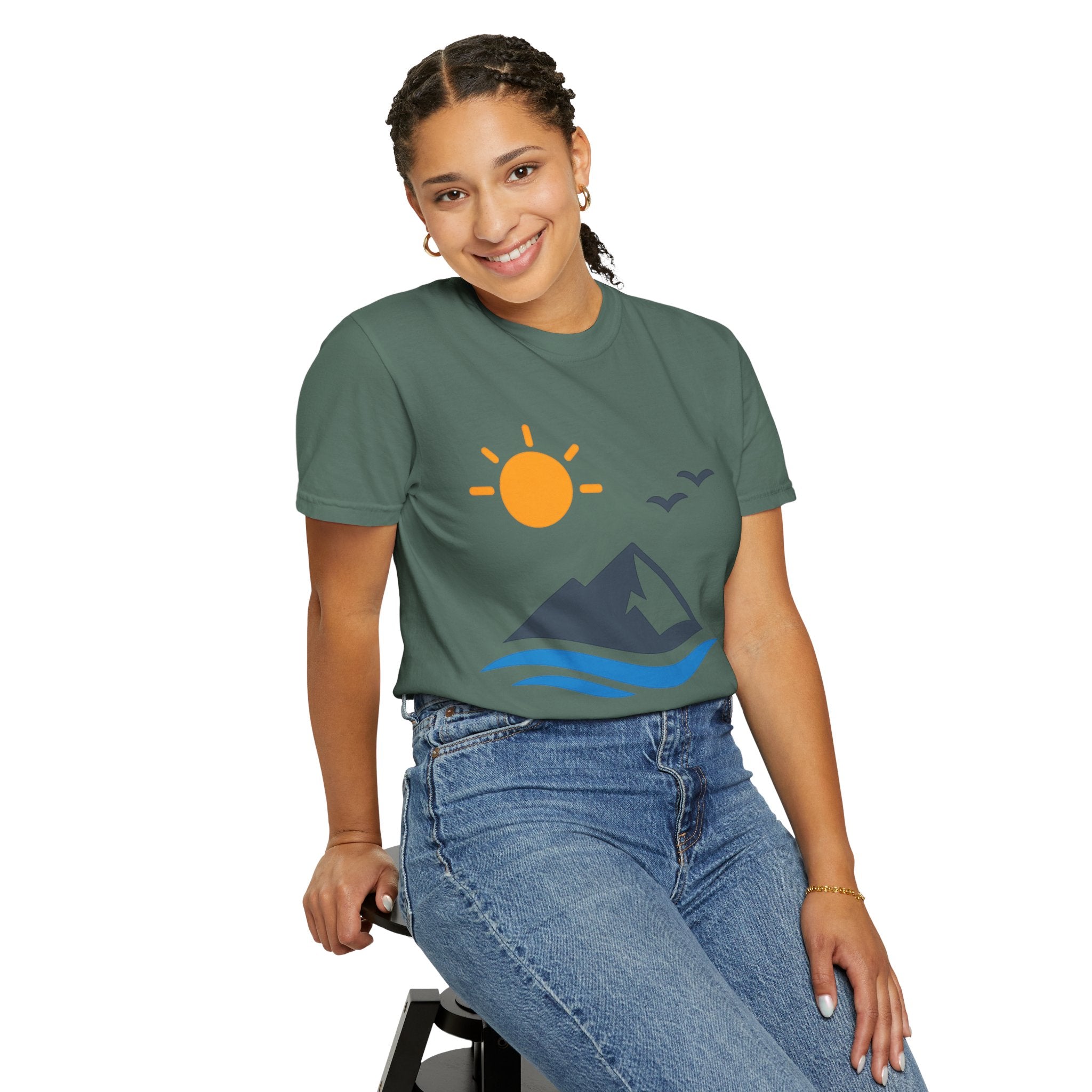 Mountain Sunrise T-Shirt — Scenic Outdoor Graphic Tee