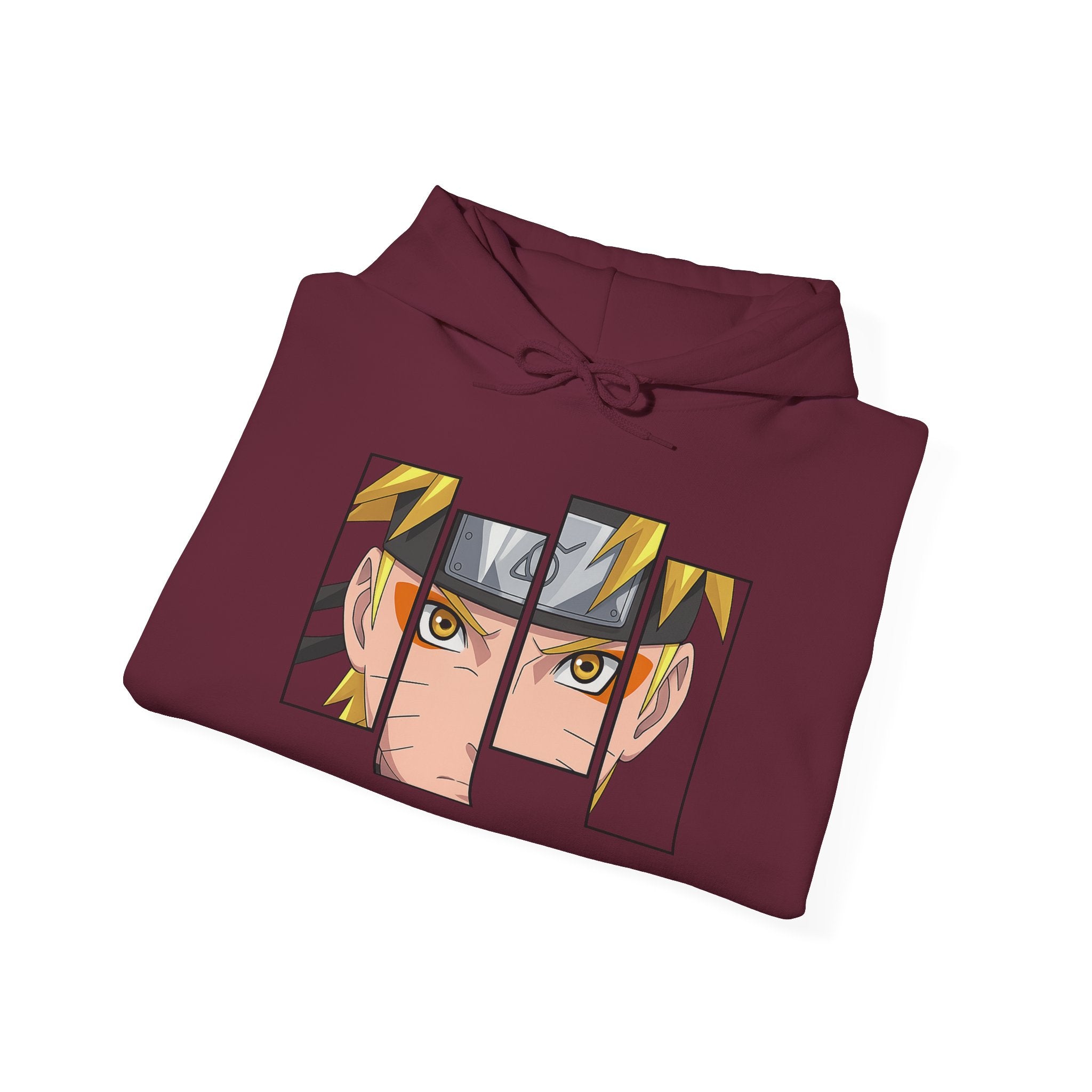 Anime Eyes Split-Panel Hoodie