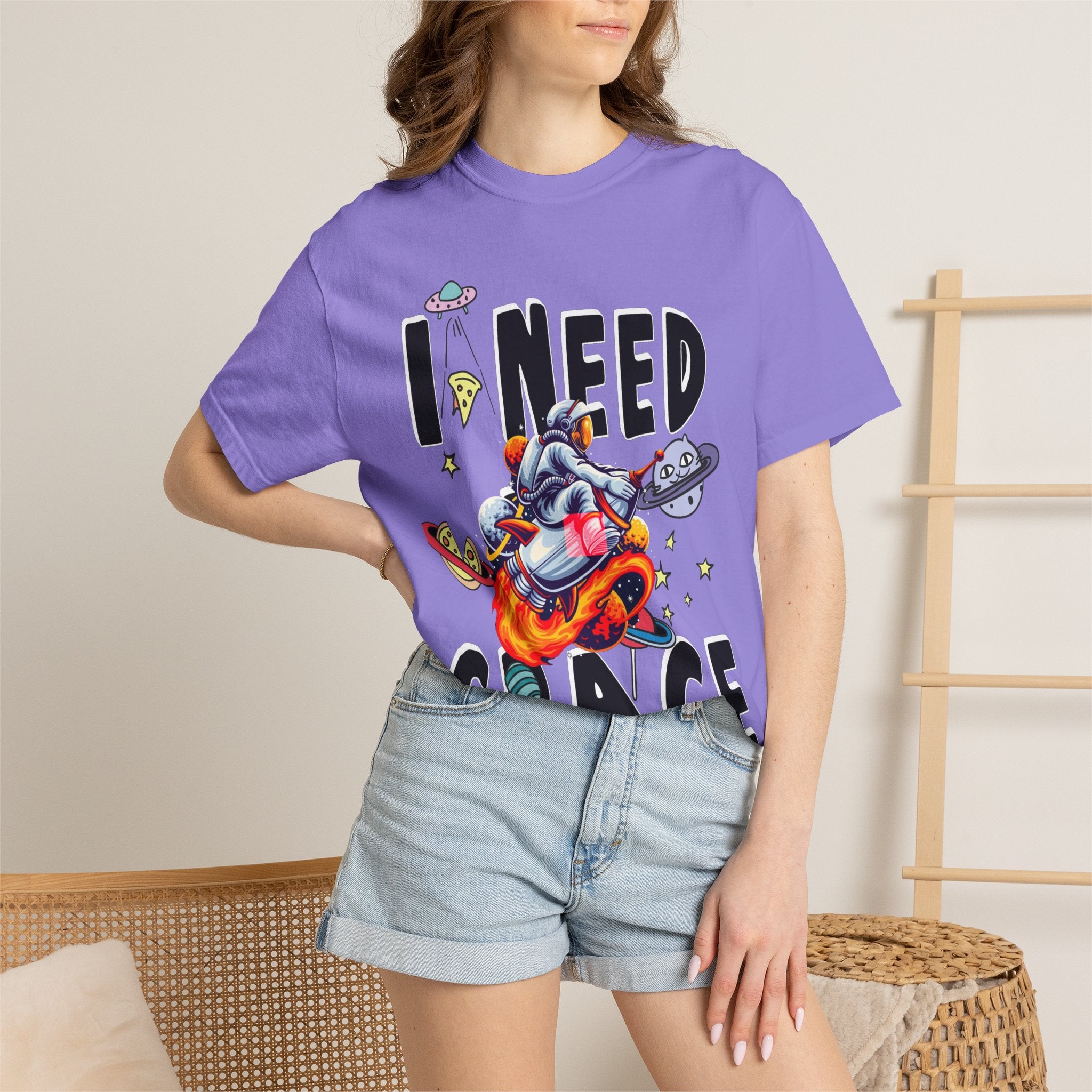 I Need Space T-Shirt — Funny Space Cartoon Astronaut Tee