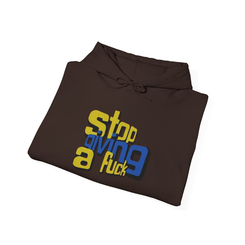 Hoodie — "Stop Giving a F*ck" Bold Retro Graphic Hoodie